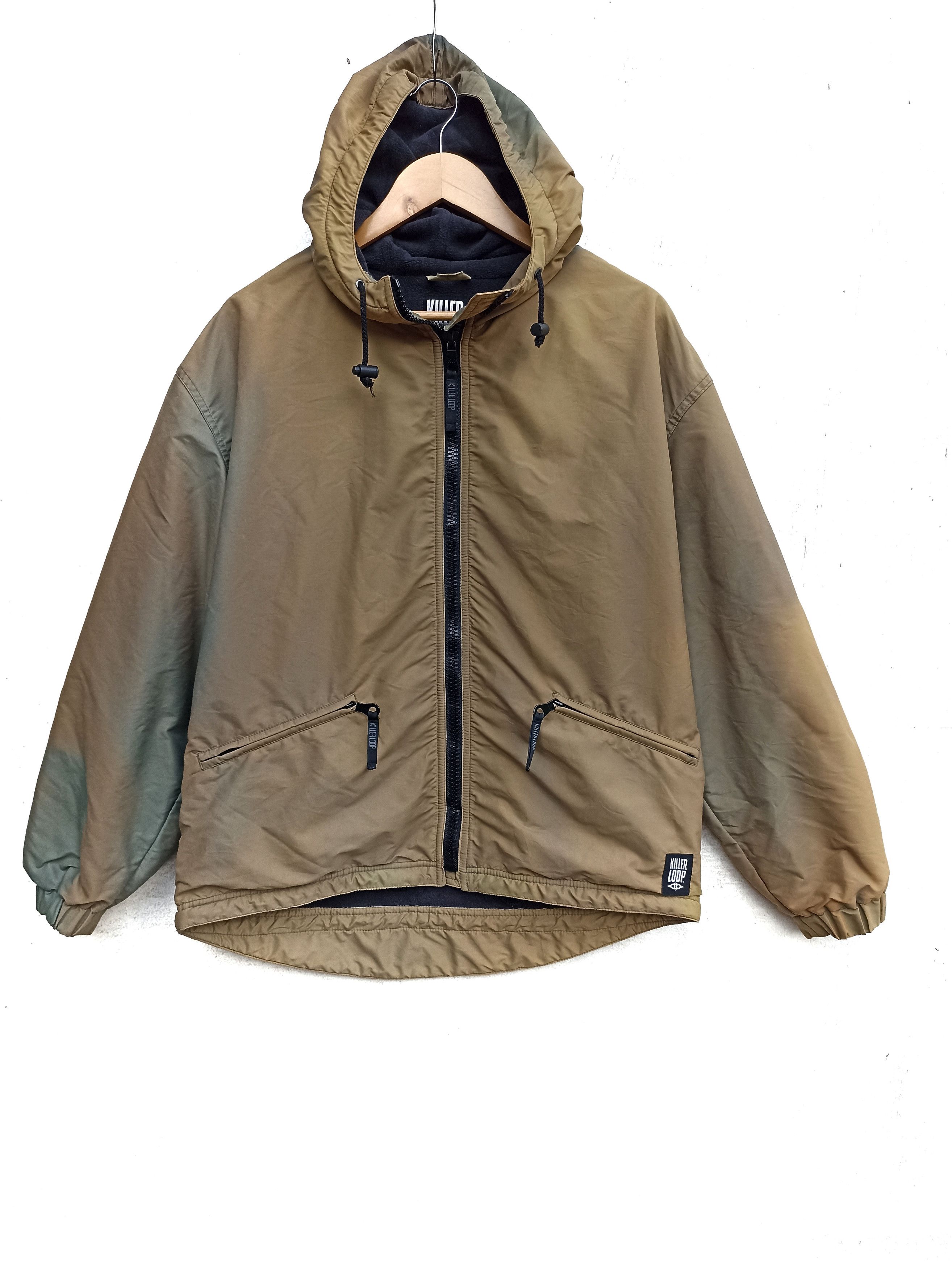 image of Skategang x Vintage 90's Vintage Killer Loop Jacket Zipper Hoodies in Brown, Men's (Size Medium)