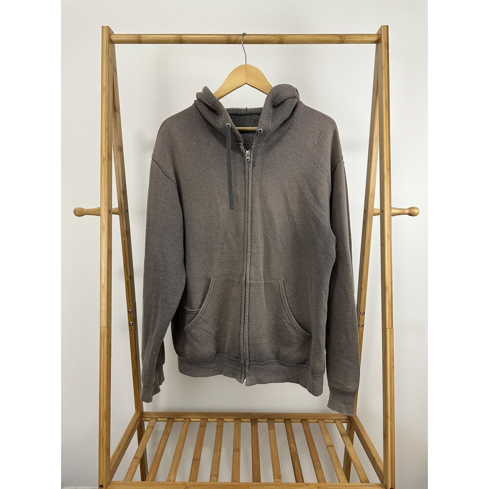 VTG Gradient Sun Faded Thin Worn Down WIP Workwear Hoodie L