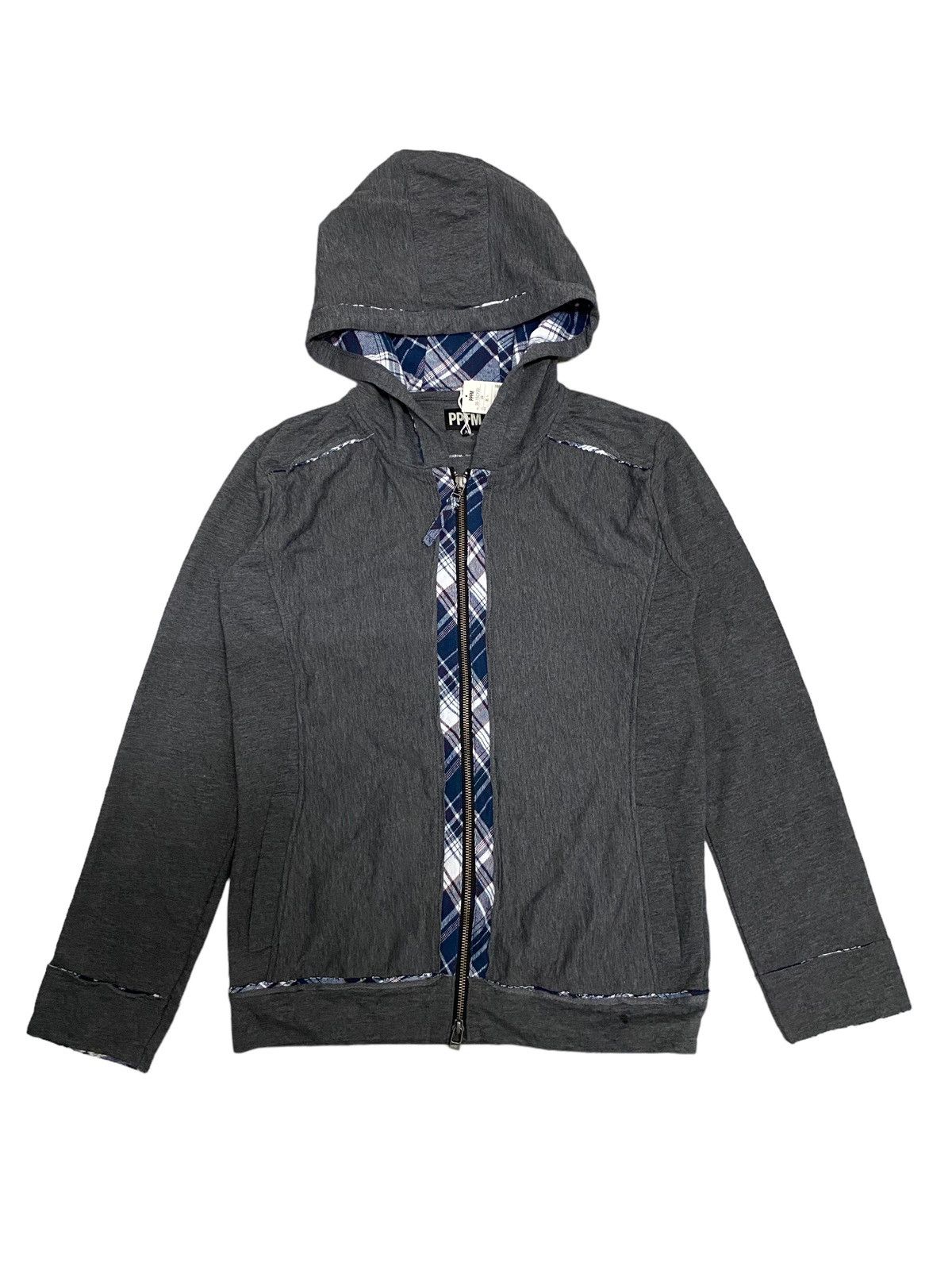image of Archival Clothing x Ppfm Vintage Ppfm Japanese Zipper Hoodie in Grey, Men's (Size Medium)