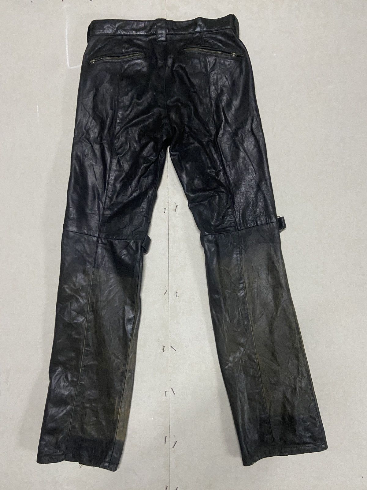 Vintage × Yoshiyuki Konishi RARE Vintage Yoshiyuki Konishi Leather Bondage Pant Size US 29 - 2 Thumbnail