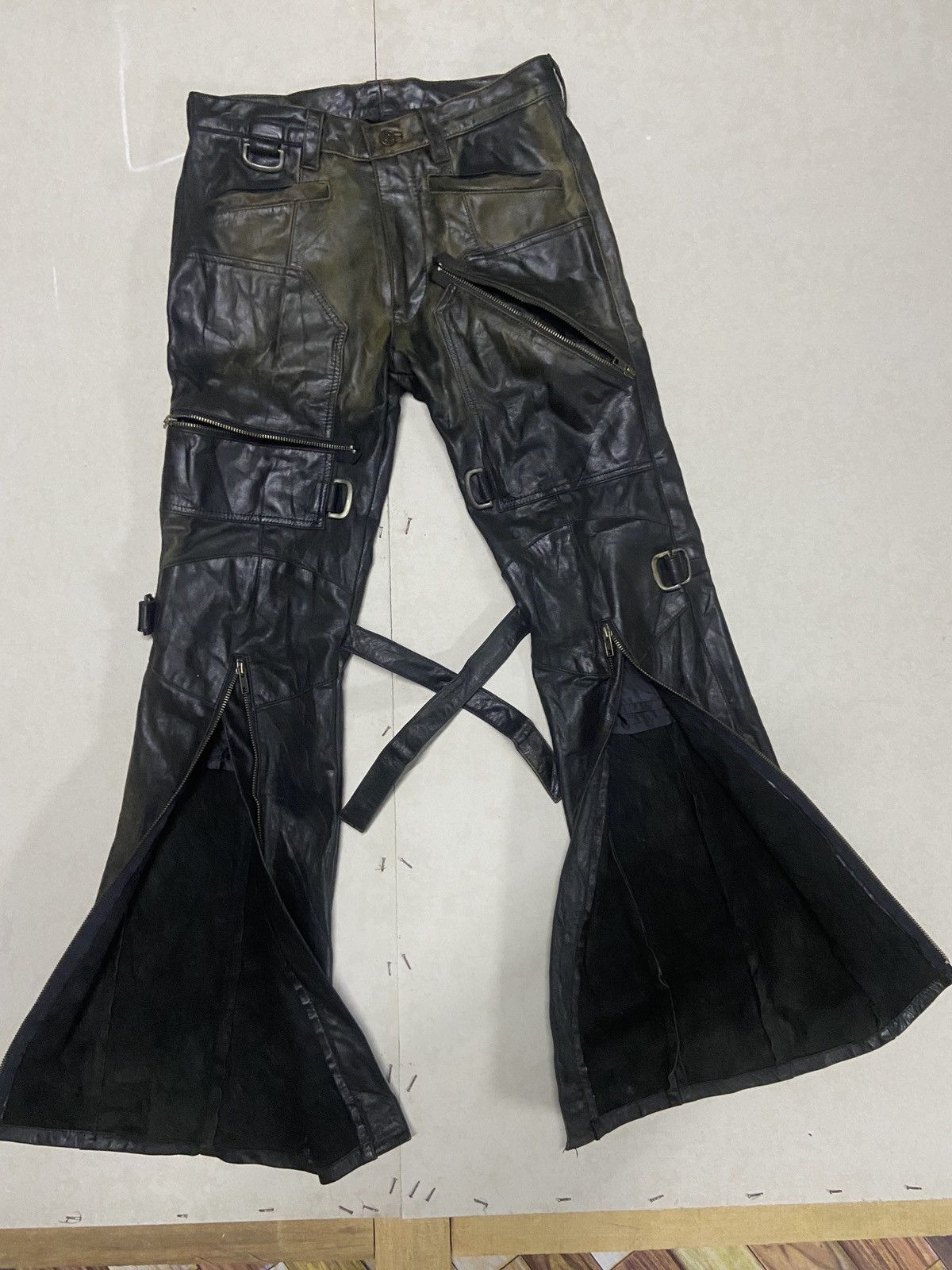 Vintage × Yoshiyuki Konishi RARE Vintage Yoshiyuki Konishi Leather Bondage Pant Size US 29 - 4 Thumbnail