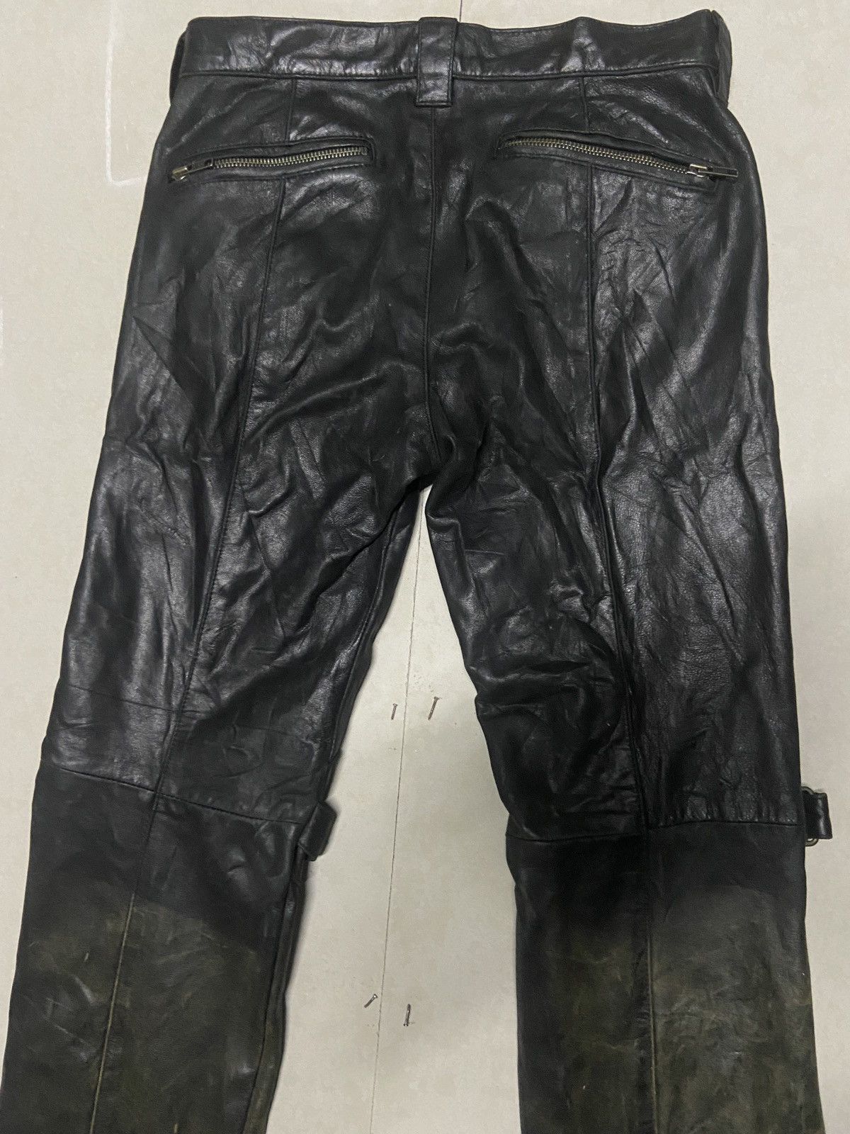 Vintage × Yoshiyuki Konishi RARE Vintage Yoshiyuki Konishi Leather Bondage Pant Size US 29 - 5 Thumbnail