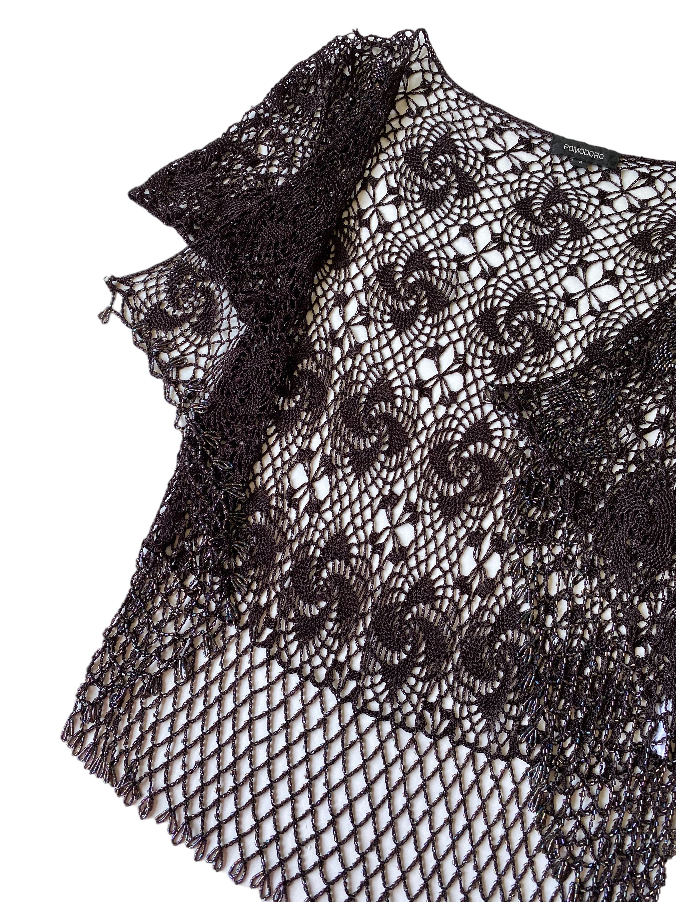 Vintage Women's Vintage Fishnet Crochet Top 2/M Size M / US 6-8 / IT 42-44 - 5 Thumbnail