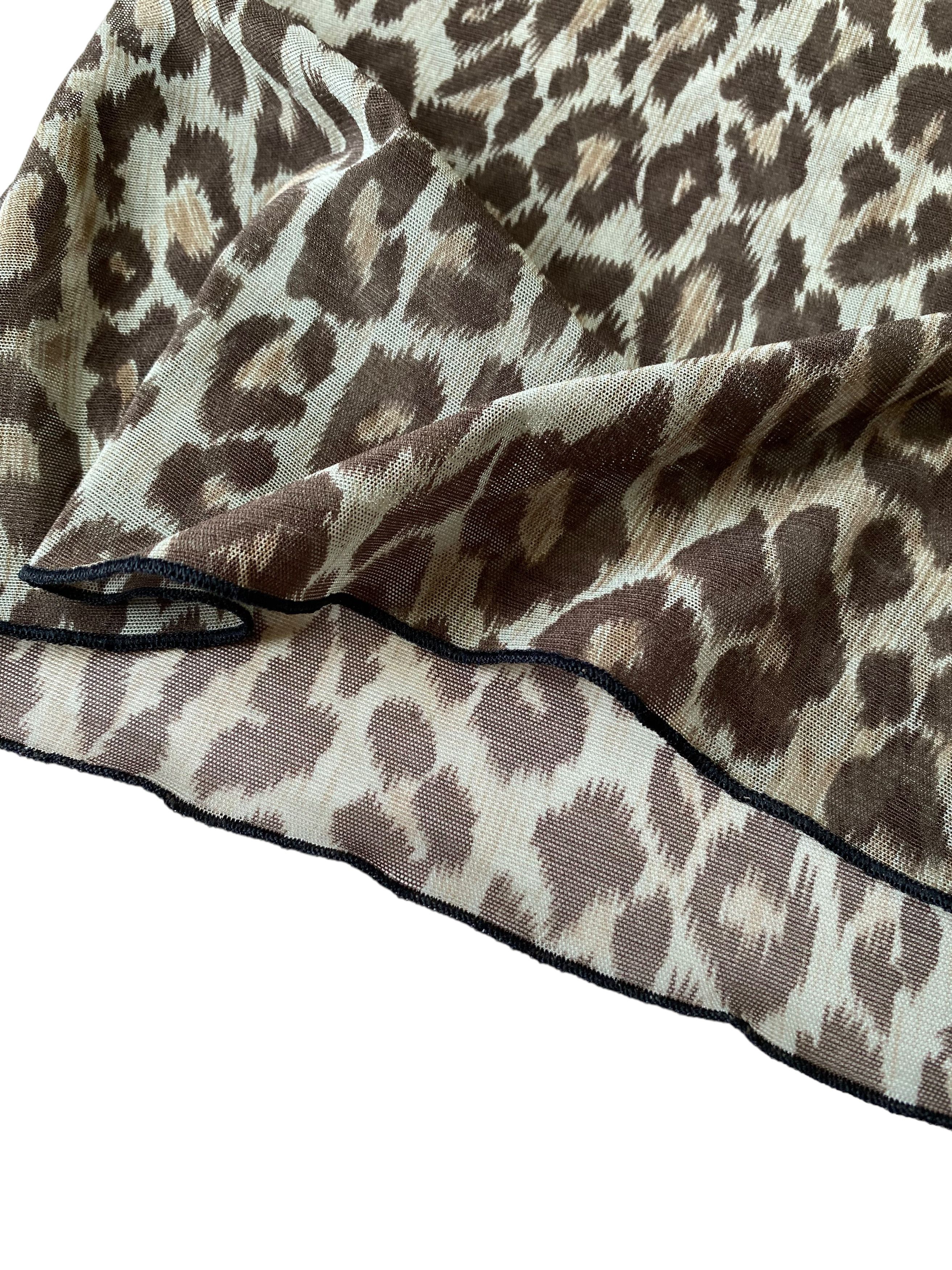 Beauty Beast × Dolce & Gabbana × Vintage Vintage y2k Dolce & Gabbana Mesh Animal Leopard Print Top Size XS / US 0-2 / IT 36-38 - 2 Thumbnail