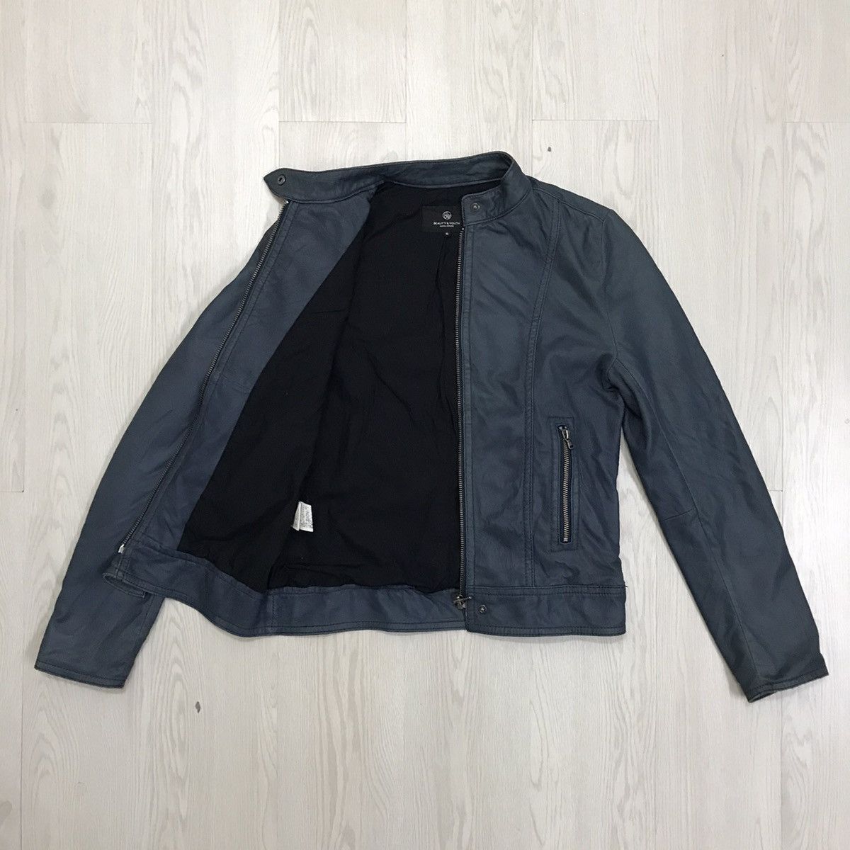 United Arrows × Vintage 💥RARE💥 United Arrow Sheep Leather Jacket Biker Jacket Size M / US 6-8 / IT 42-44 - 3 Thumbnail