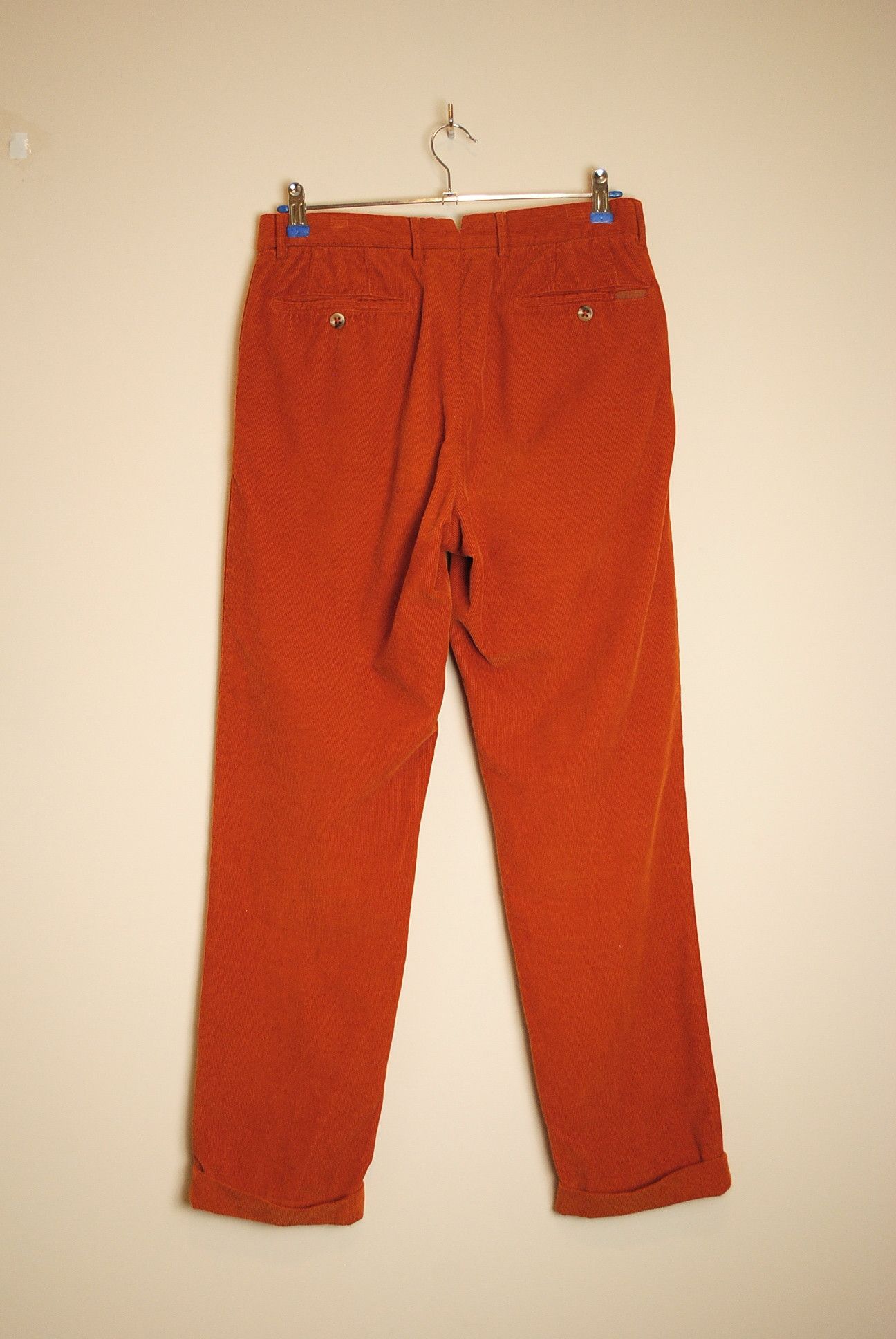 Incotex Orange Corduroy / Cord Pants Size 30 Size US 30 / EU 46 - 2 Thumbnail