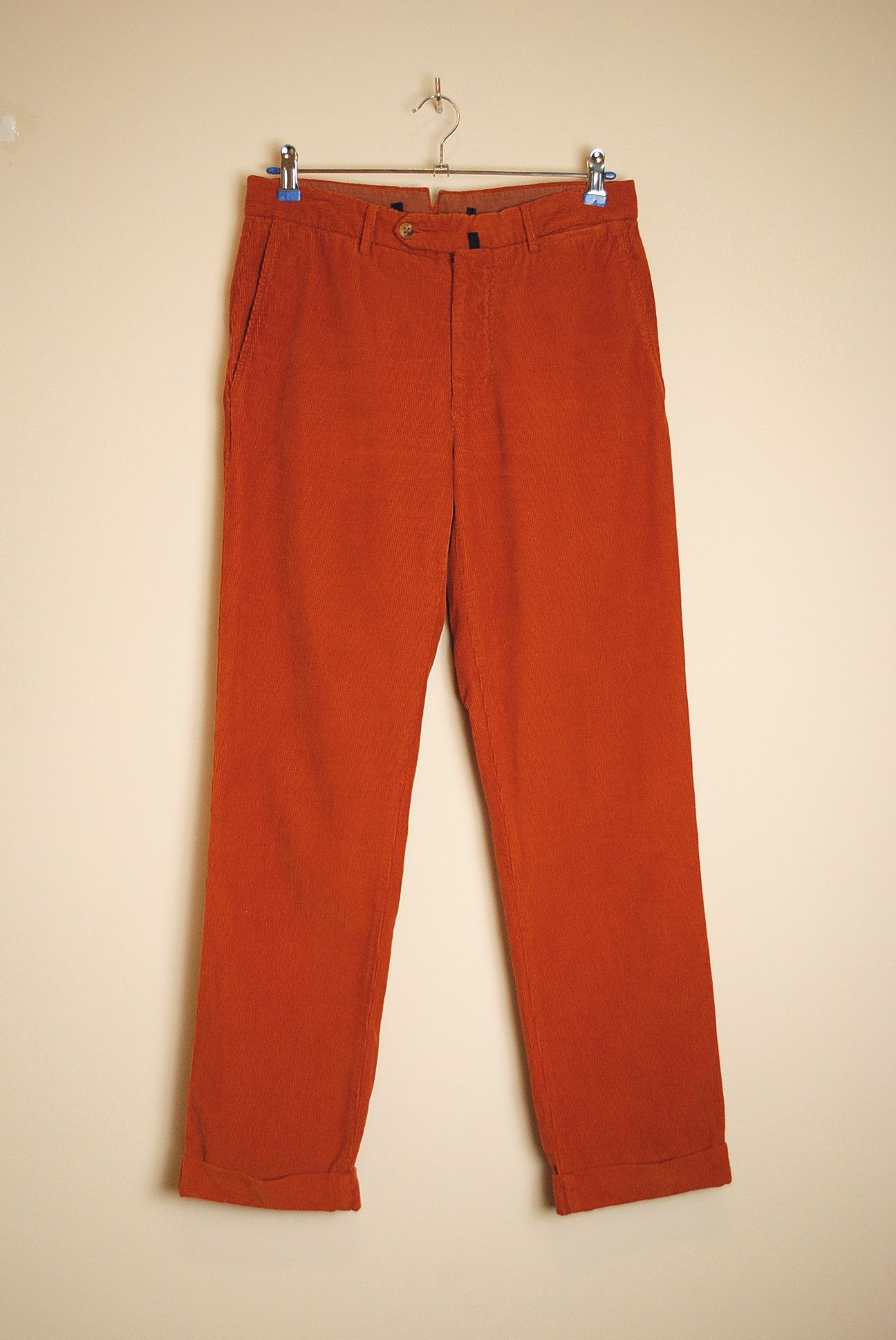 Incotex Orange Corduroy / Cord Pants Size 30 Size US 30 / EU 46 - 1 Thumbnail