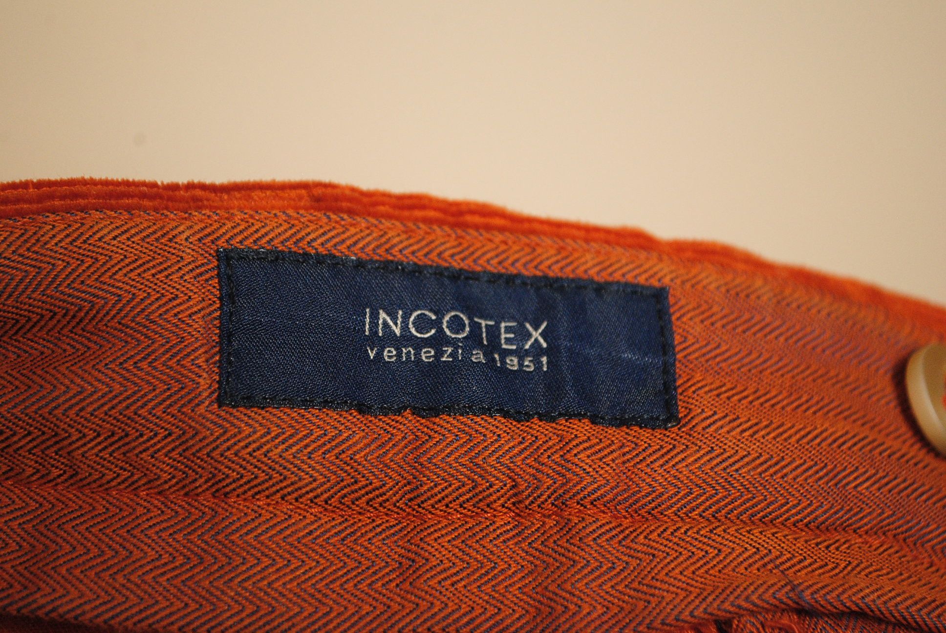 Incotex Orange Corduroy / Cord Pants Size 30 Size US 30 / EU 46 - 6 Thumbnail