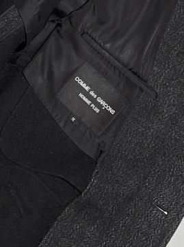 Comme des Garcons Homme Plus AW1998 Back Detail Wool Overcoat Coat Size US M / EU 48-50 / 2 - 7 Thumbnail