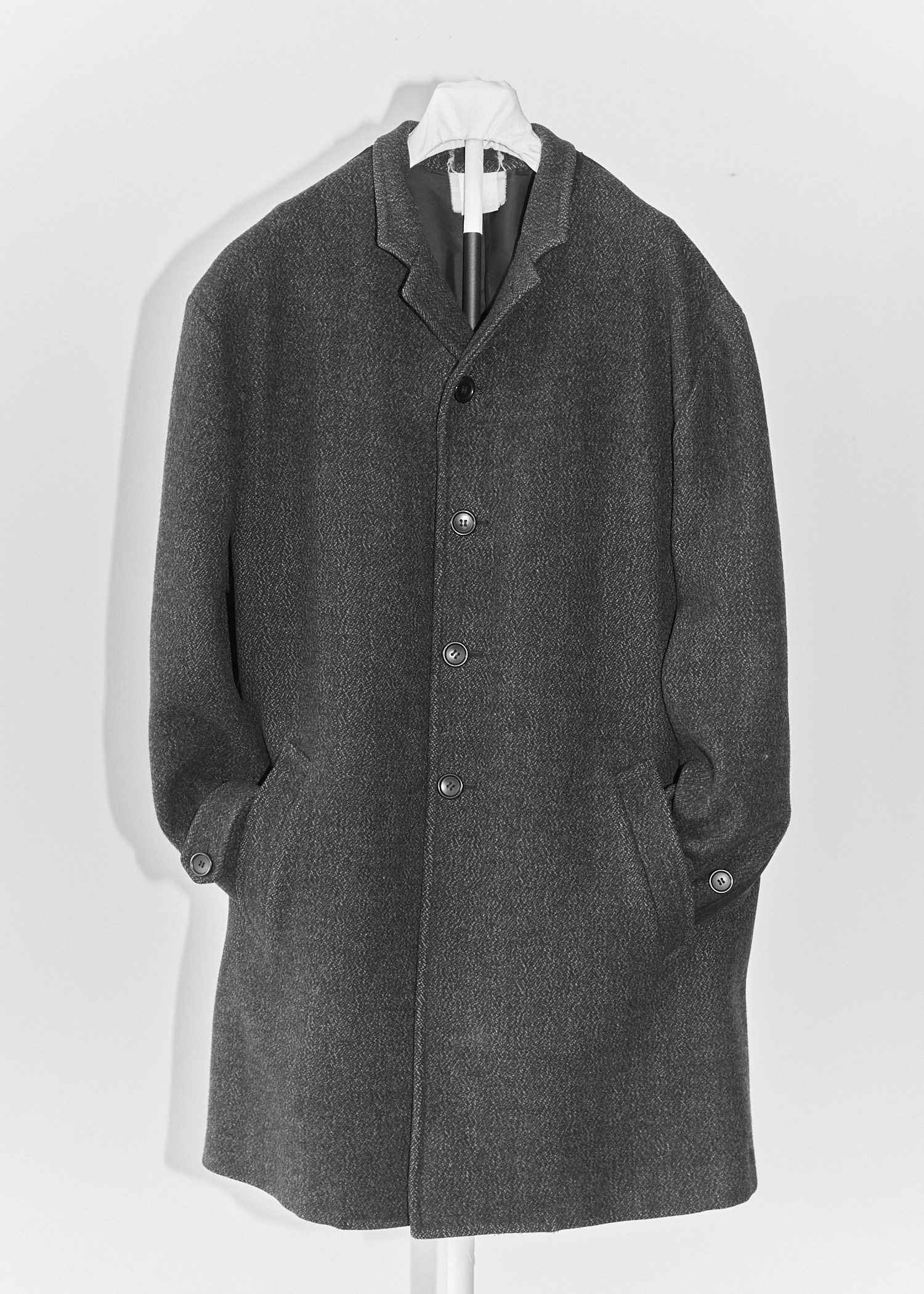 Comme des Garcons Homme Plus AW1998 Back Detail Wool Overcoat Coat Size US M / EU 48-50 / 2 - 3 Thumbnail
