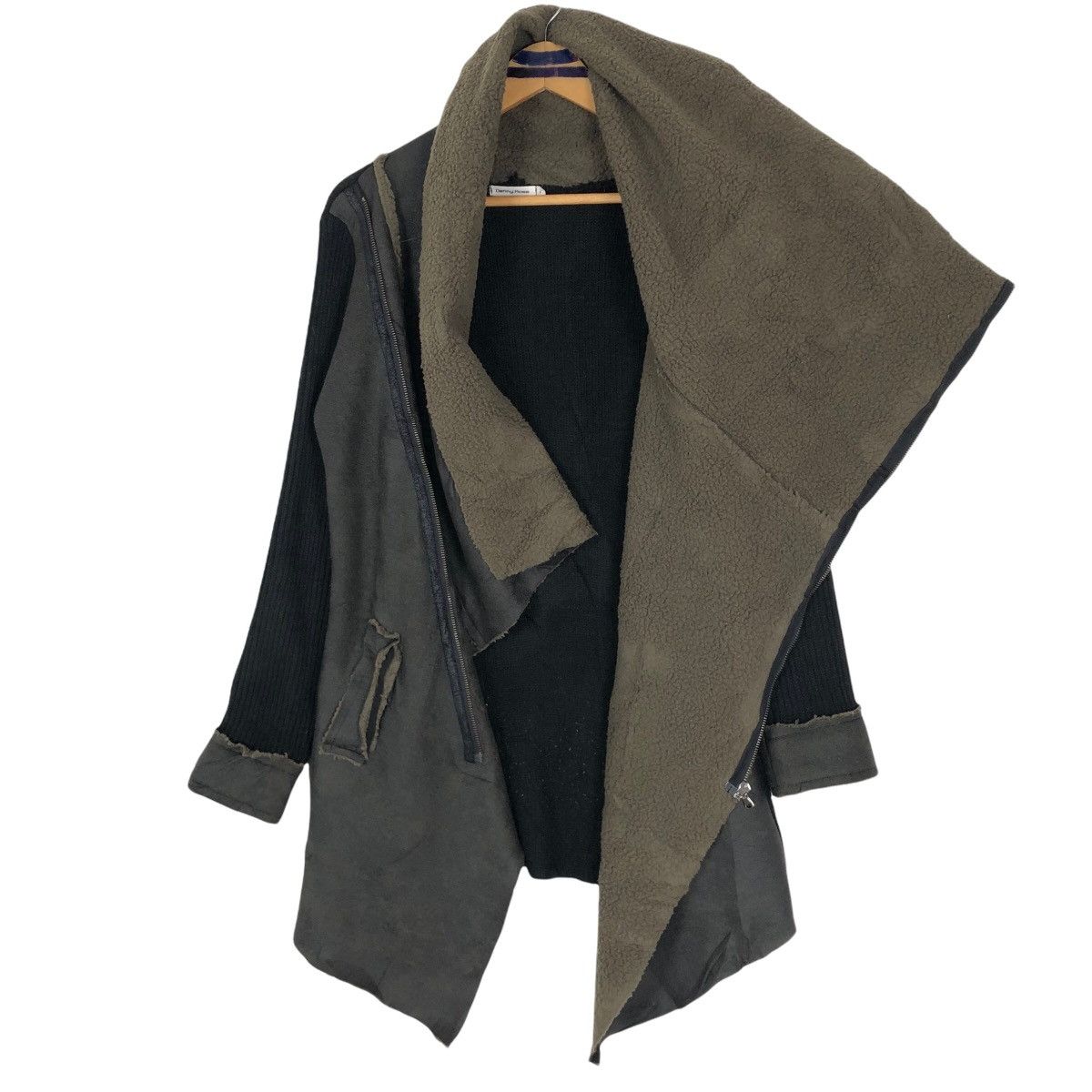 Denny Rose Women's Asymmetrical Patchwork Sweater Jacket