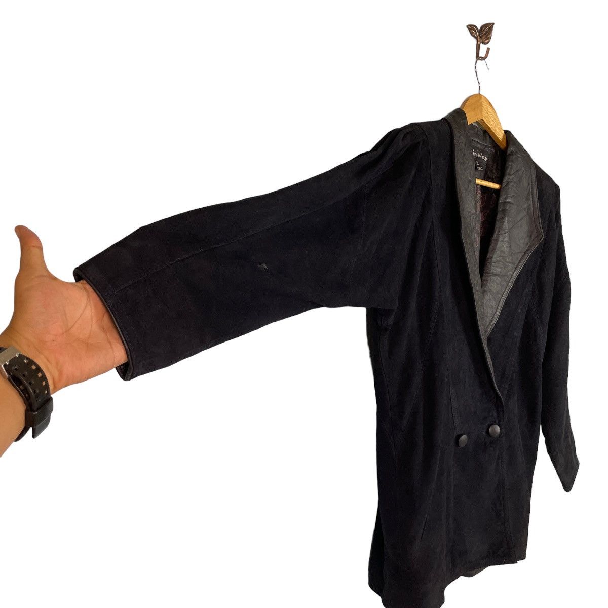 Genuine Leather Caroline Moore Lambskin Leather Hand Cut Jacket Size M / US 6-8 / IT 42-44 - 6 Thumbnail