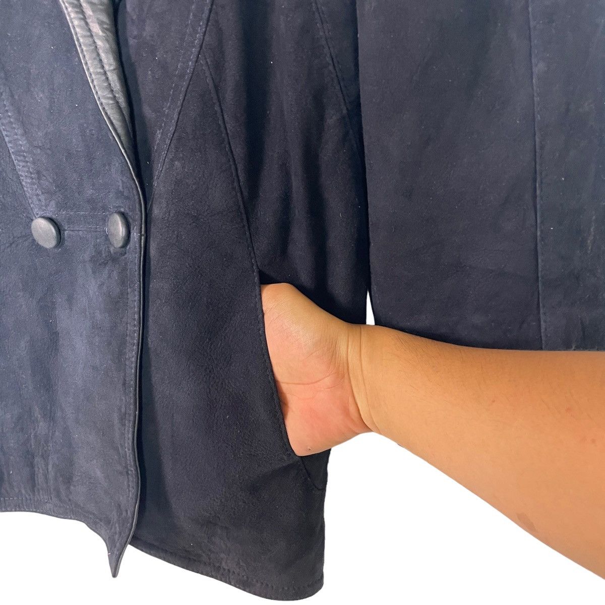 Genuine Leather Caroline Moore Lambskin Leather Hand Cut Jacket Size M / US 6-8 / IT 42-44 - 9 Thumbnail