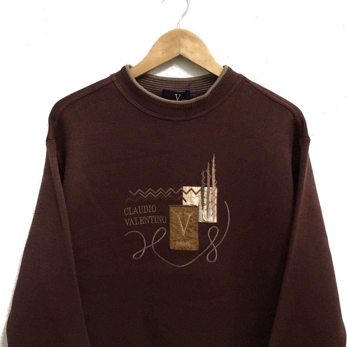 Valentino × Vintage VINTAGE CLAUDIO VALENTINO ITALY BIG LOGO SWEATSHIRT Size US S / EU 44-46 / 1 - 3 Thumbnail