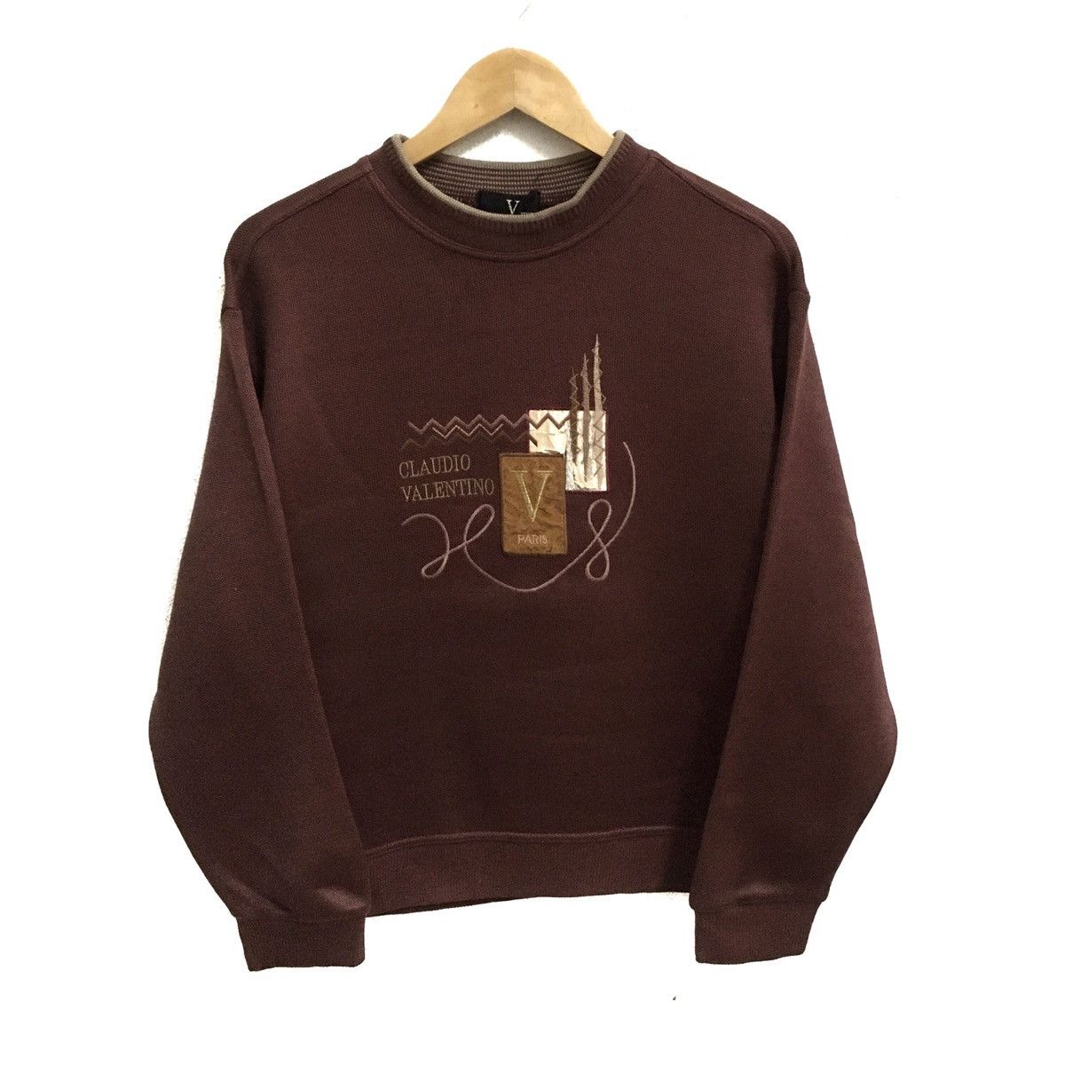 VINTAGE CLAUDIO VALENTINO ITALY BIG LOGO SWEATSHIRT