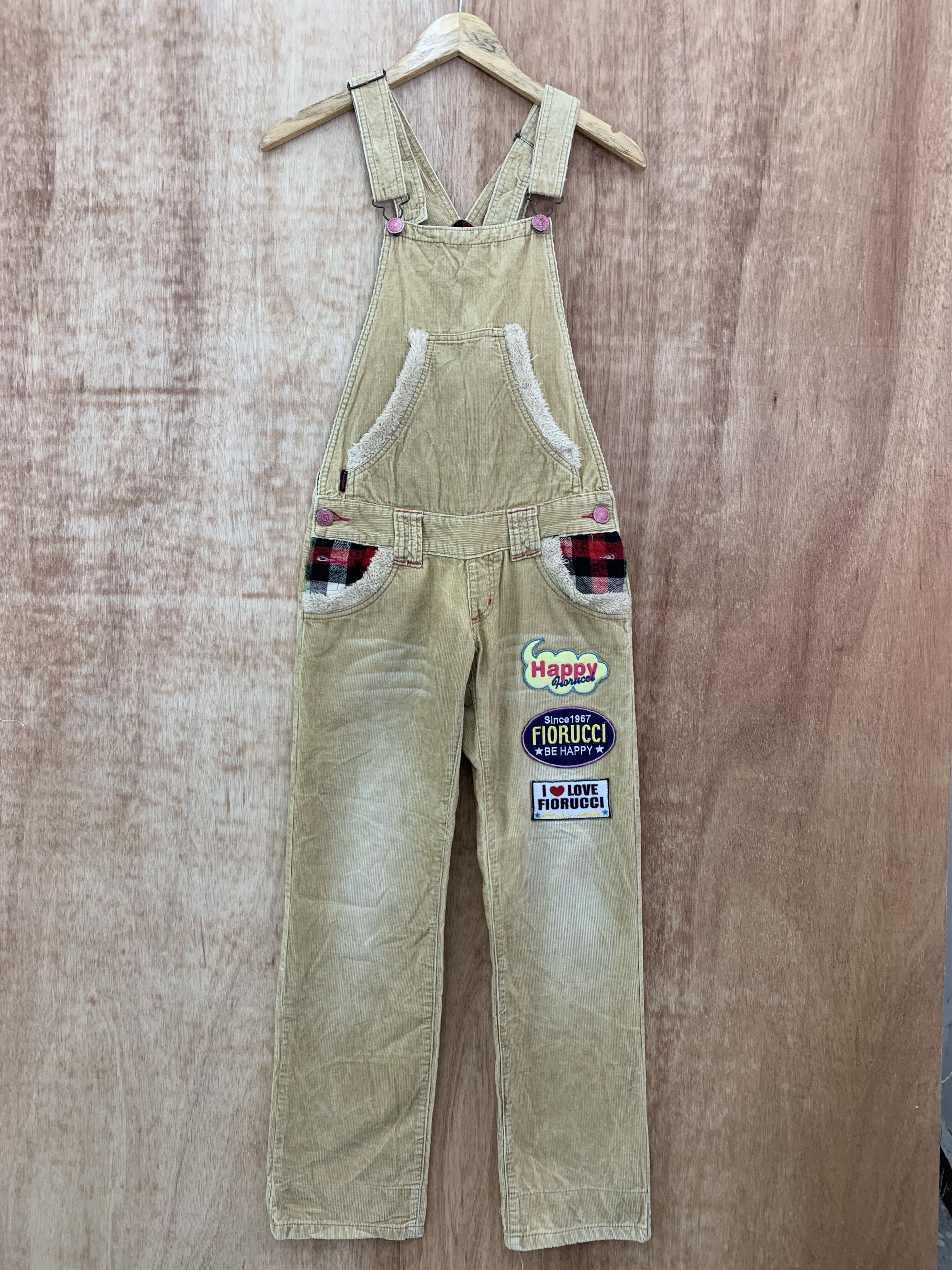 Japanese Brand Overalls Fiorucci Patches Vintage Conduroy Streetwear Size US 28 / EU 44 - 1 Thumbnail