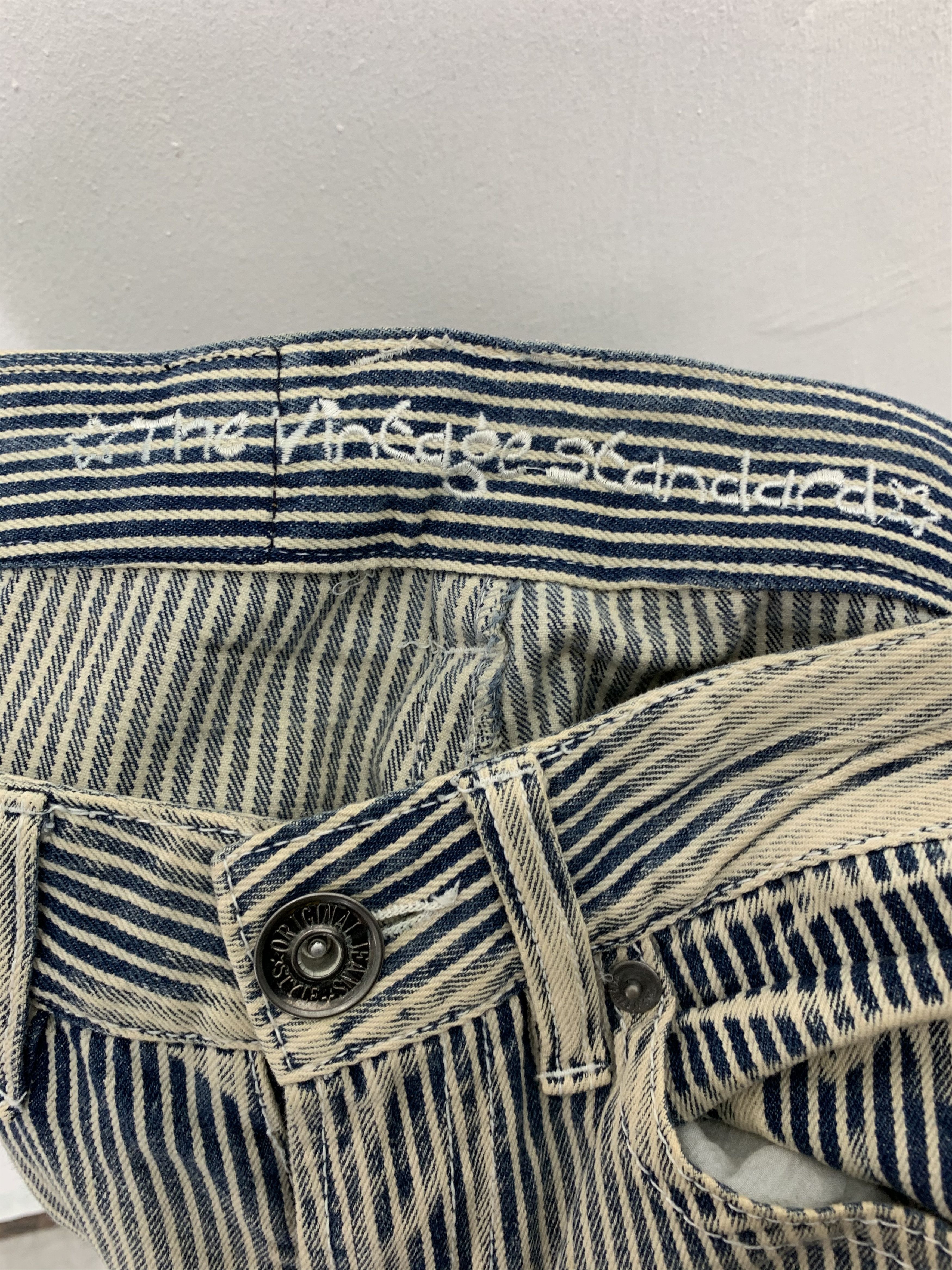 Japanese Brand Custom Patches Pants Distressed Over The Stripe KissXJoker Size US 29 - 19 Thumbnail