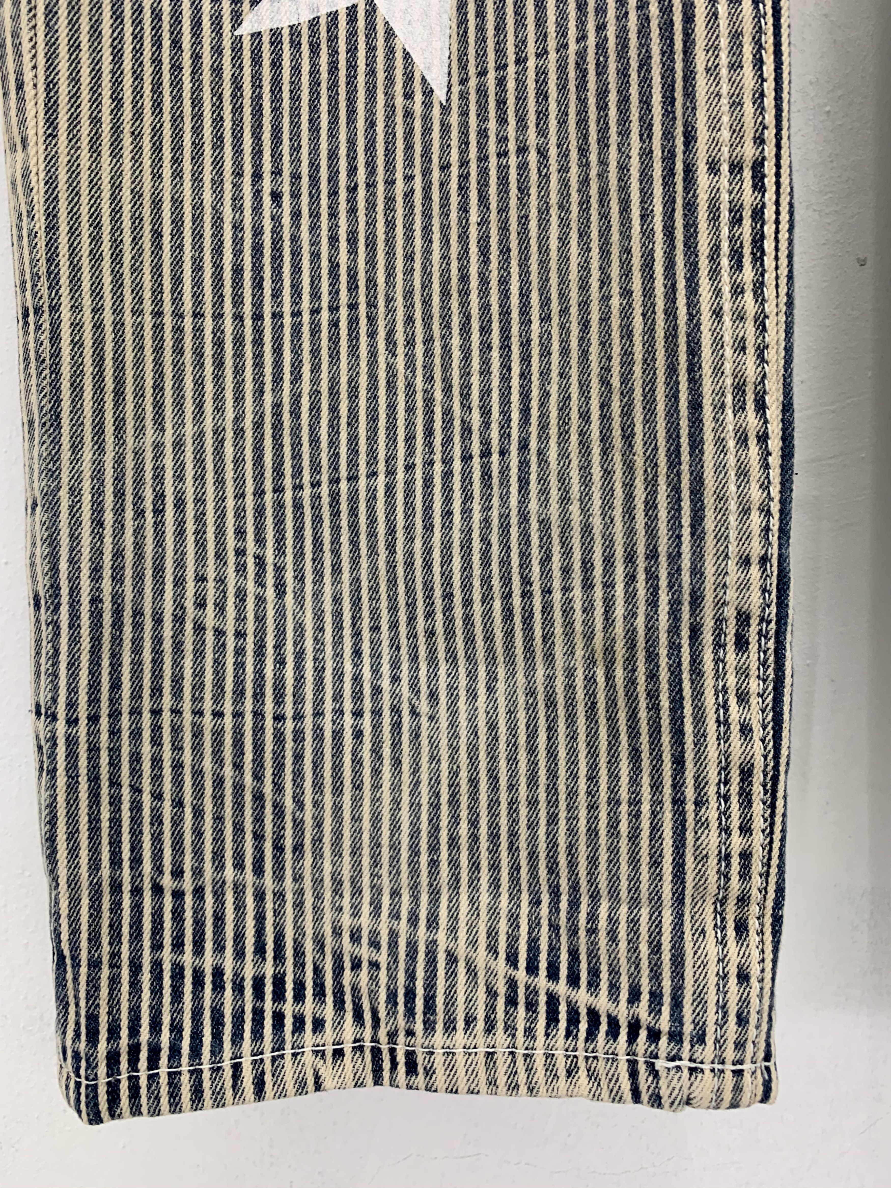 Japanese Brand Custom Patches Pants Distressed Over The Stripe KissXJoker Size US 29 - 18 Thumbnail