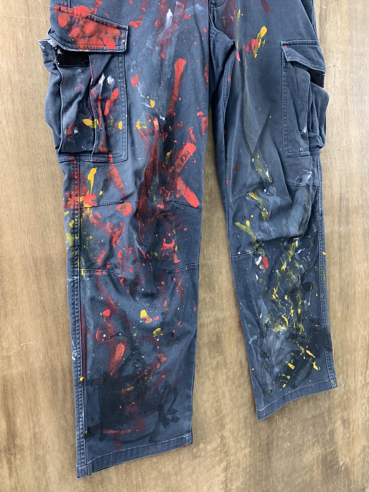 Japanese Brand Cargo Pants Multipocket Painted Custom Vtg Streetwear Size US 31 - 5 Thumbnail