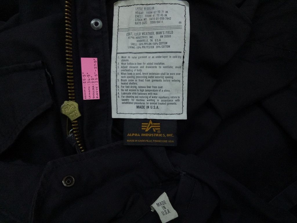 Alpha Industries 🔥🔥🔥Alpha Industries Made in Usa Jacket Military Style Size US L / EU 52-54 / 3 - 13 Thumbnail
