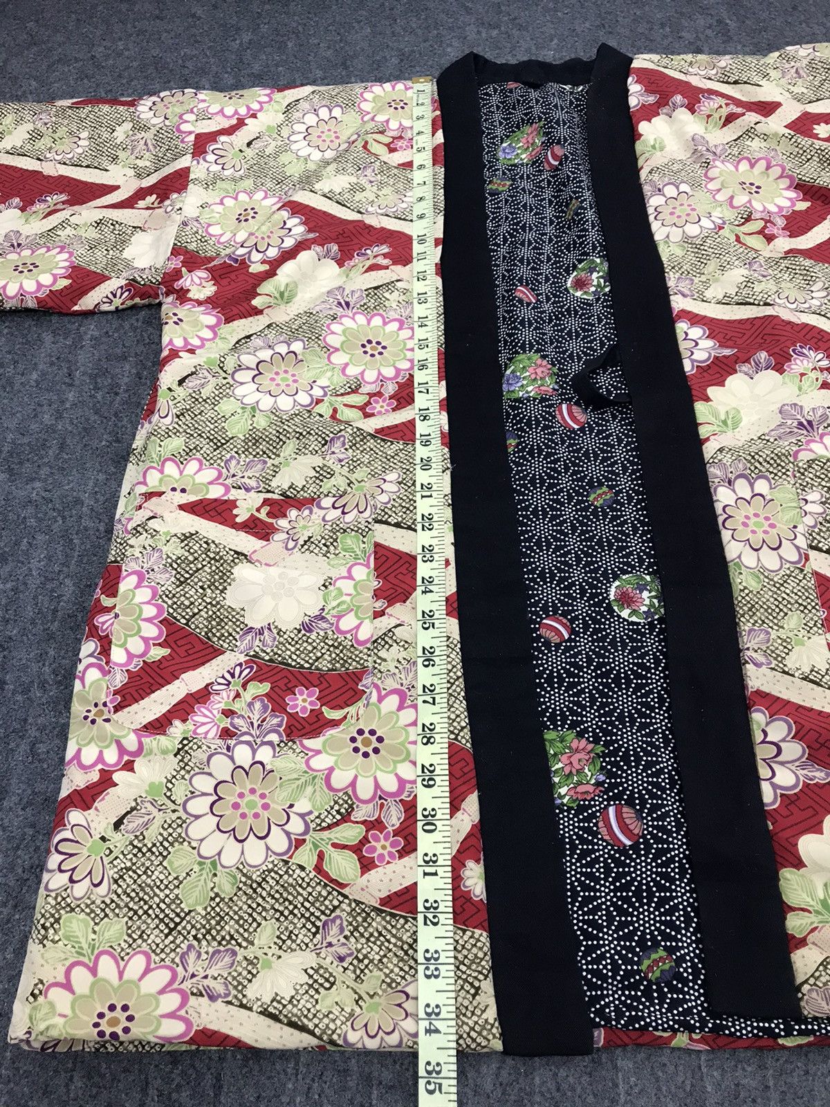 Japanese Brand Vintage Kimono Noragi Hanten Floral Motifs Asanoha Art Size US XL / EU 56 / 4 - 4 Thumbnail