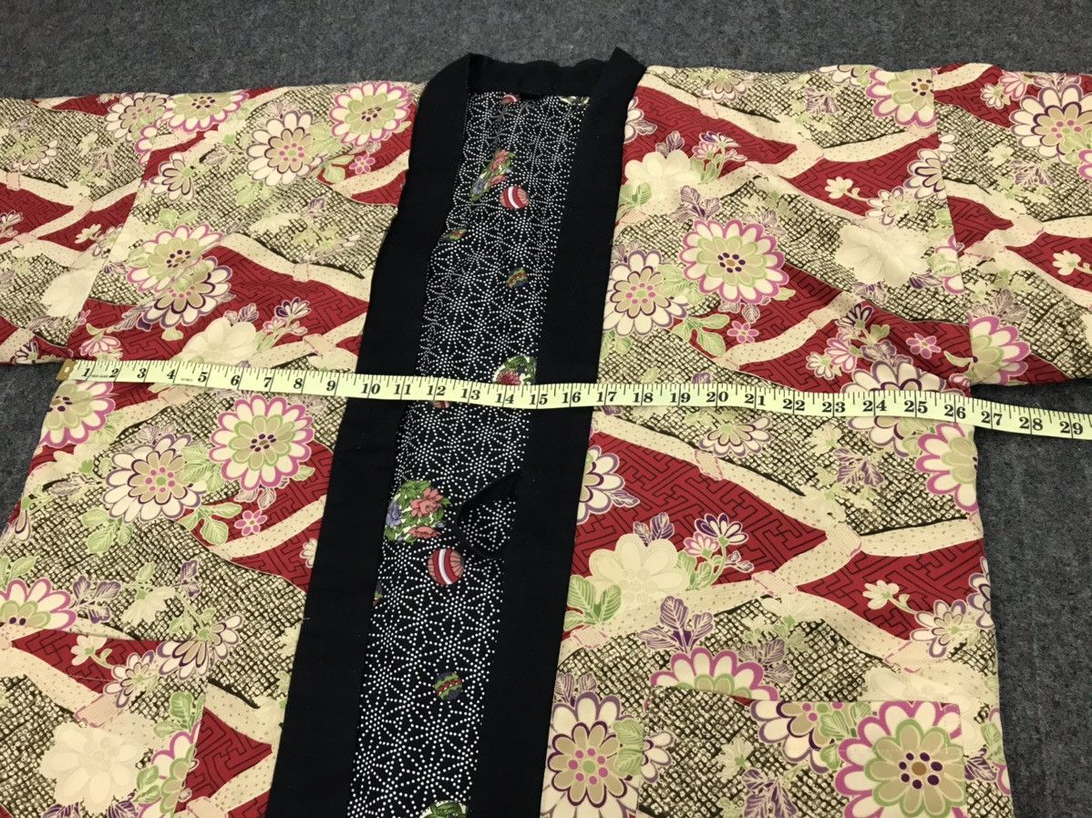 Japanese Brand Vintage Kimono Noragi Hanten Floral Motifs Asanoha Art Size US XL / EU 56 / 4 - 3 Thumbnail
