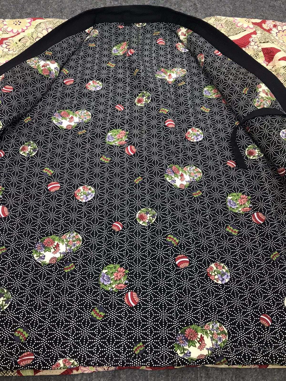 Japanese Brand Vintage Kimono Noragi Hanten Floral Motifs Asanoha Art Size US XL / EU 56 / 4 - 5 Thumbnail