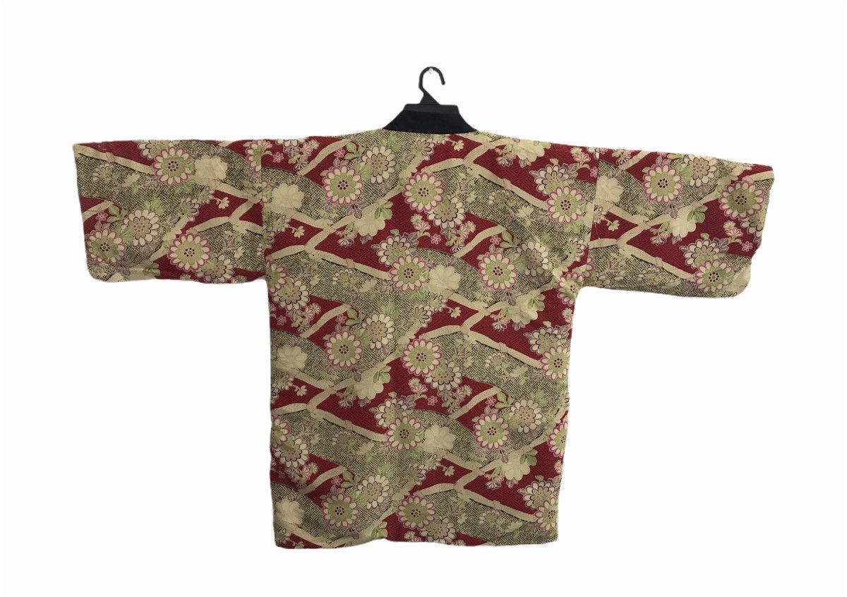 Japanese Brand Vintage Kimono Noragi Hanten Floral Motifs Asanoha Art Size US XL / EU 56 / 4 - 2 Thumbnail