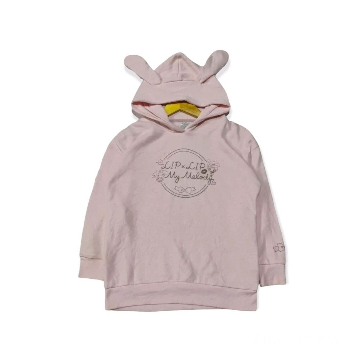 image of 20471120 x Beauty Beast Lip X Lip My Melody Rabbit Ear Hoodie in Pink, Women's (Size Large)