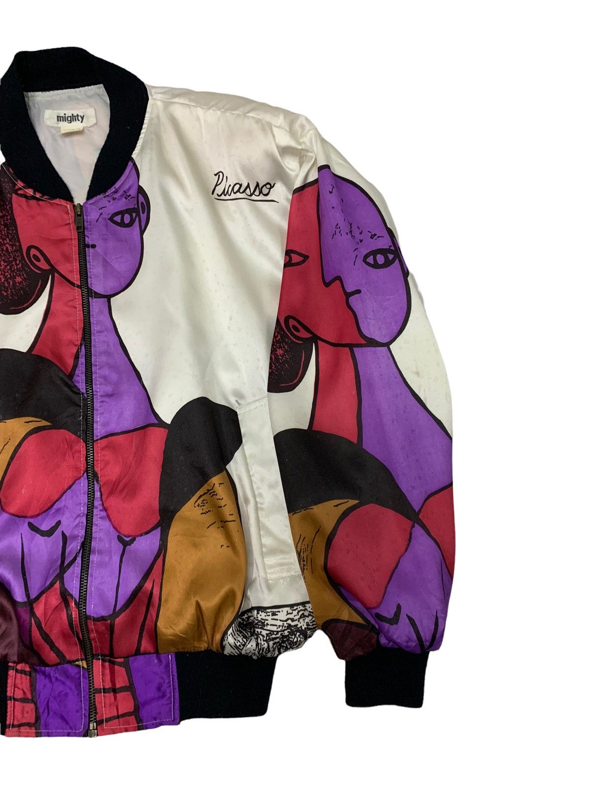 Art Comes First 🔥VTG PICASSO ART BOMBERS JACKET Size US L / EU 52-54 / 3 - 3 Thumbnail