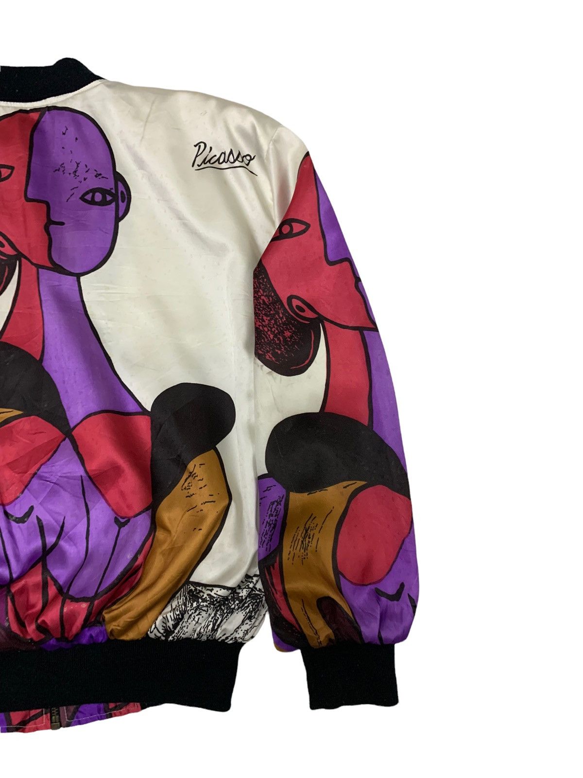 Art Comes First 🔥VTG PICASSO ART BOMBERS JACKET Size US L / EU 52-54 / 3 - 6 Thumbnail