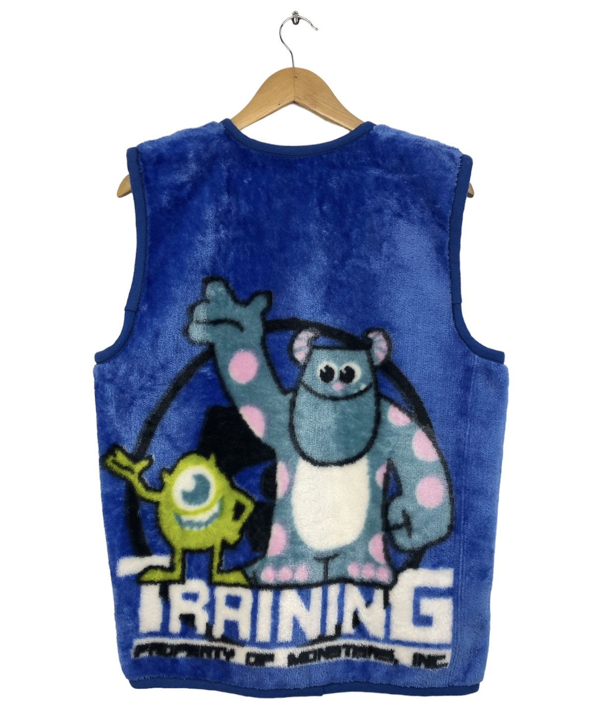 image of Archival Clothing x Disney Monster Inc Mike & Sullivan Fleece Vest Jacket, Men's (Size Medium)