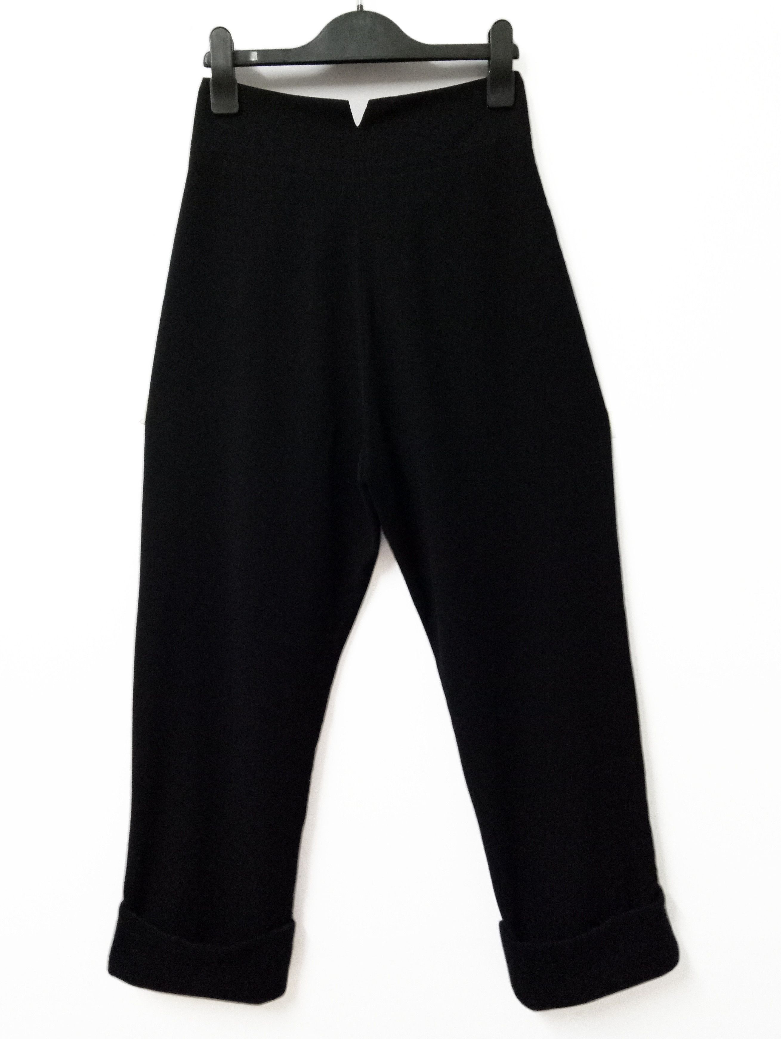 Yohji Yamamoto 🔥🔥🔥Yohji Yamamoto + Noir Black V-Back Pants Rare Design Size US 26 / EU 42 - 8 Thumbnail