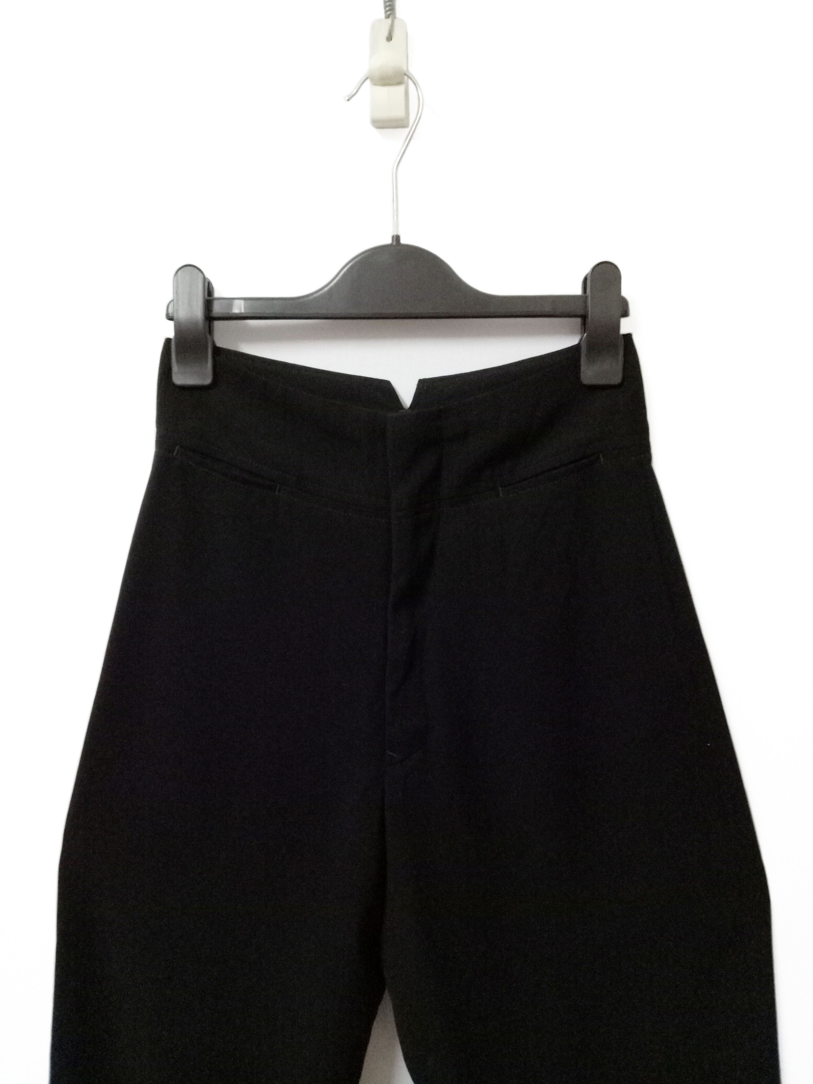 Yohji Yamamoto 🔥🔥🔥Yohji Yamamoto + Noir Black V-Back Pants Rare Design Size US 26 / EU 42 - 3 Thumbnail