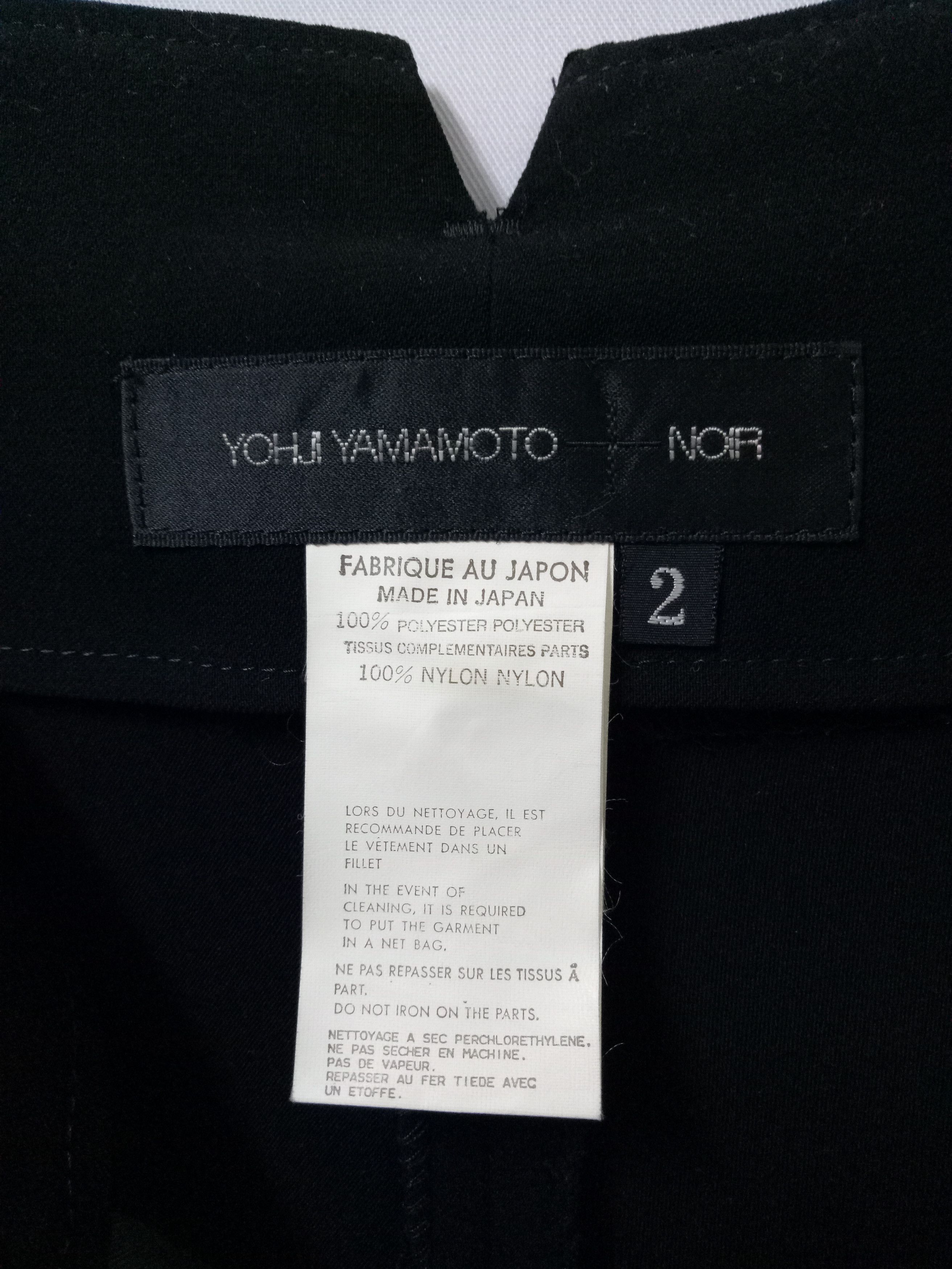 Yohji Yamamoto 🔥🔥🔥Yohji Yamamoto + Noir Black V-Back Pants Rare Design Size US 26 / EU 42 - 12 Thumbnail