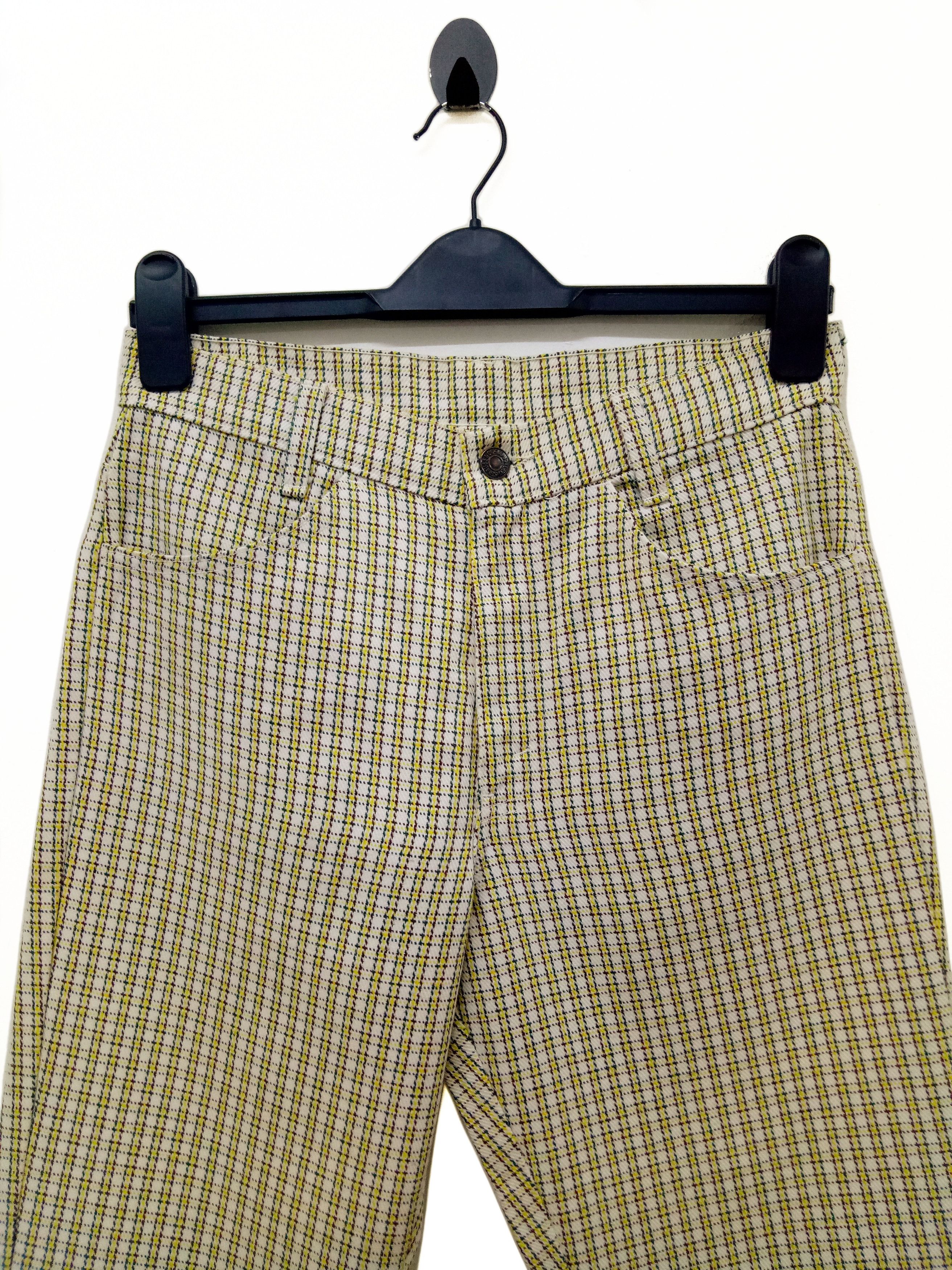 Levi's 🔥🔥🔥Vtg Flared LEVIS STA-PREST Checkered Pants Talon Zip Size US 29 - 10 Thumbnail