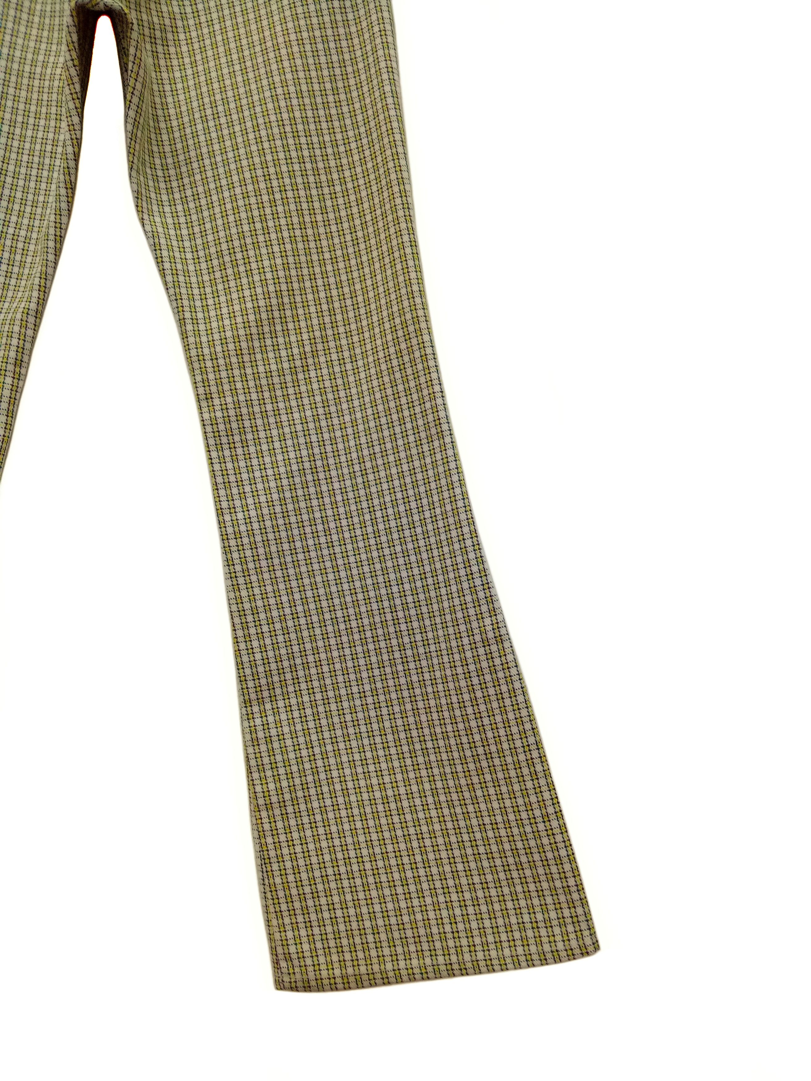 Levi's 🔥🔥🔥Vtg Flared LEVIS STA-PREST Checkered Pants Talon Zip Size US 29 - 4 Thumbnail