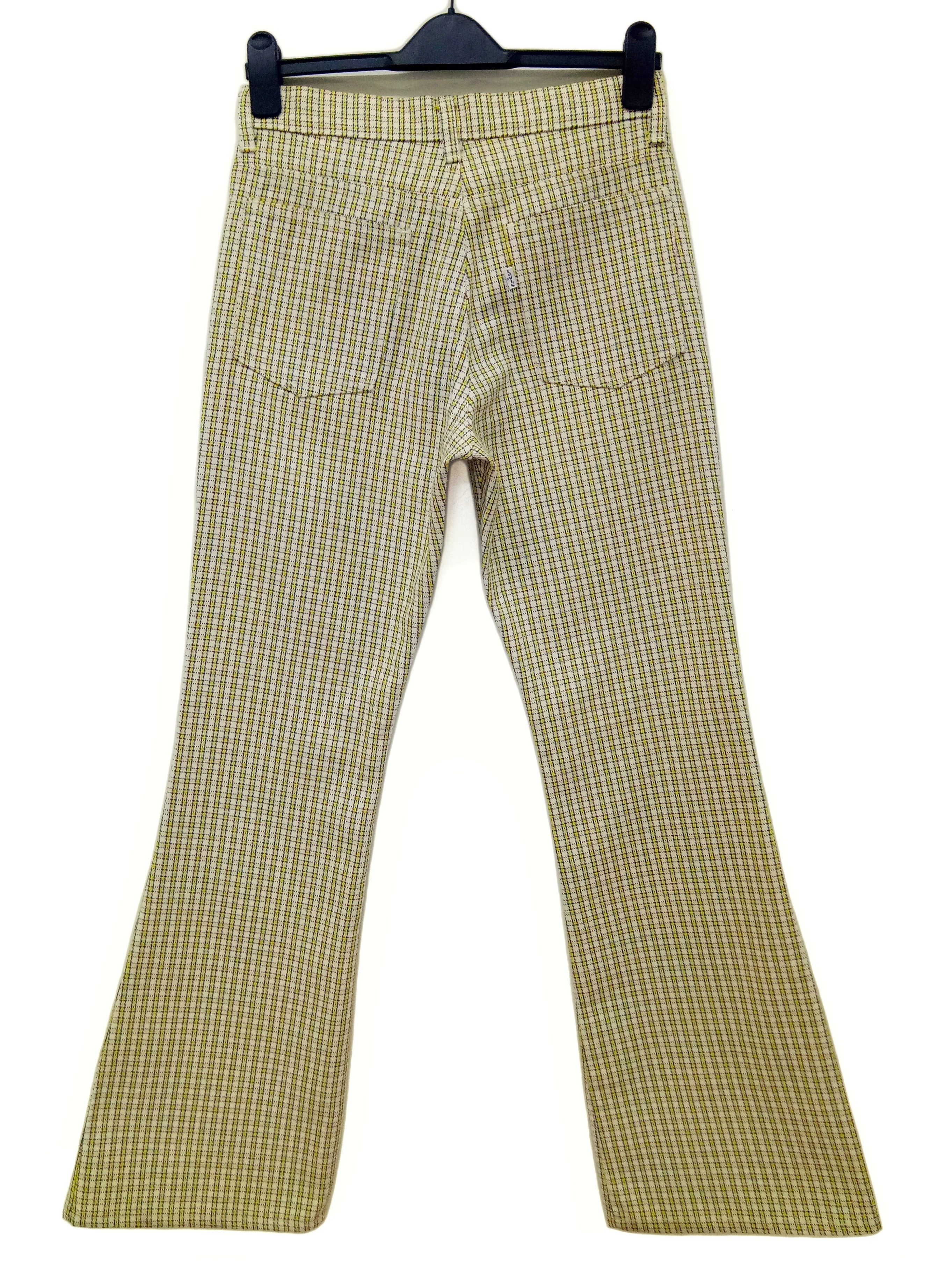 Levi's 🔥🔥🔥Vtg Flared LEVIS STA-PREST Checkered Pants Talon Zip Size US 29 - 2 Thumbnail