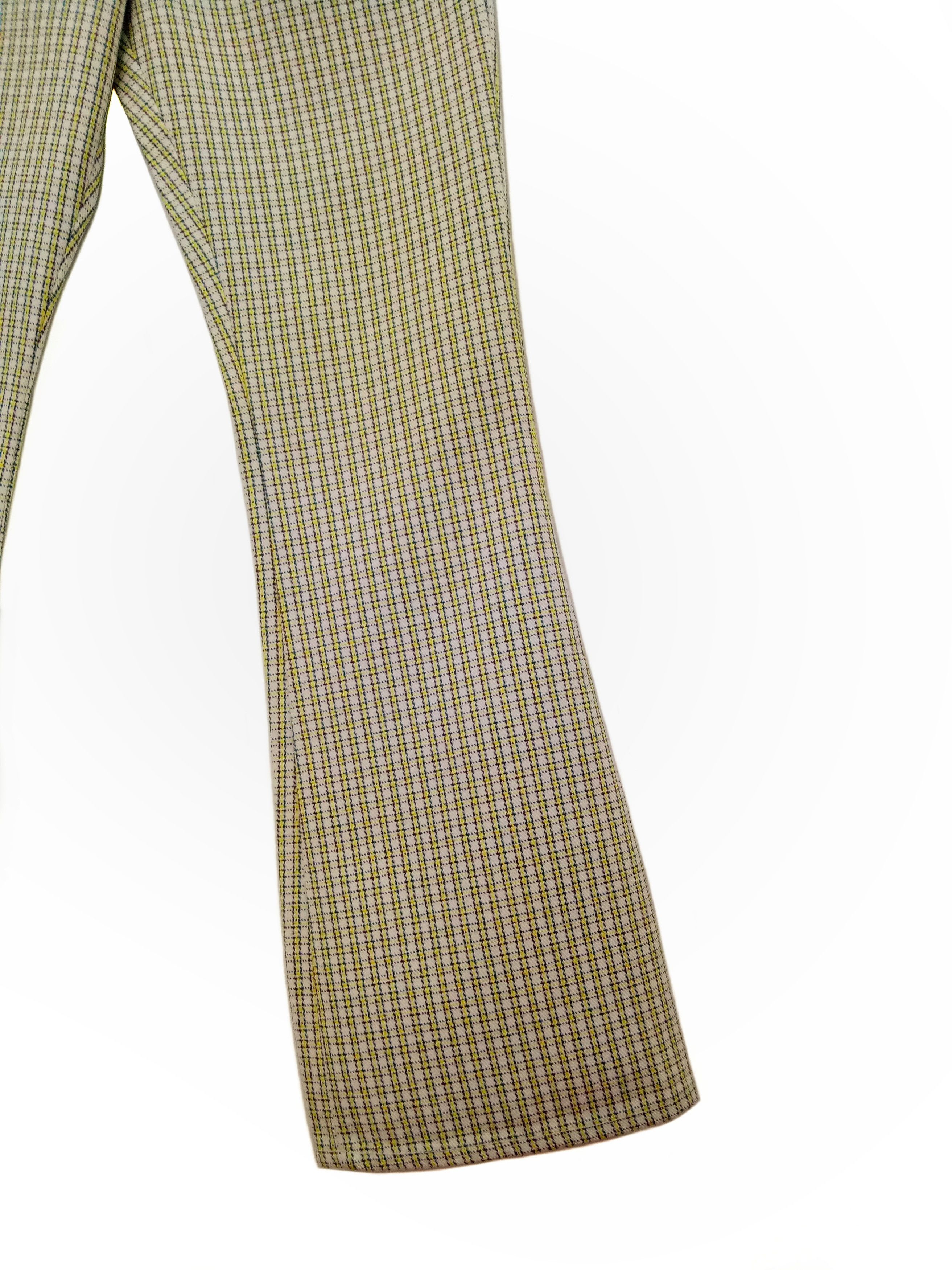 Levi's 🔥🔥🔥Vtg Flared LEVIS STA-PREST Checkered Pants Talon Zip Size US 29 - 11 Thumbnail