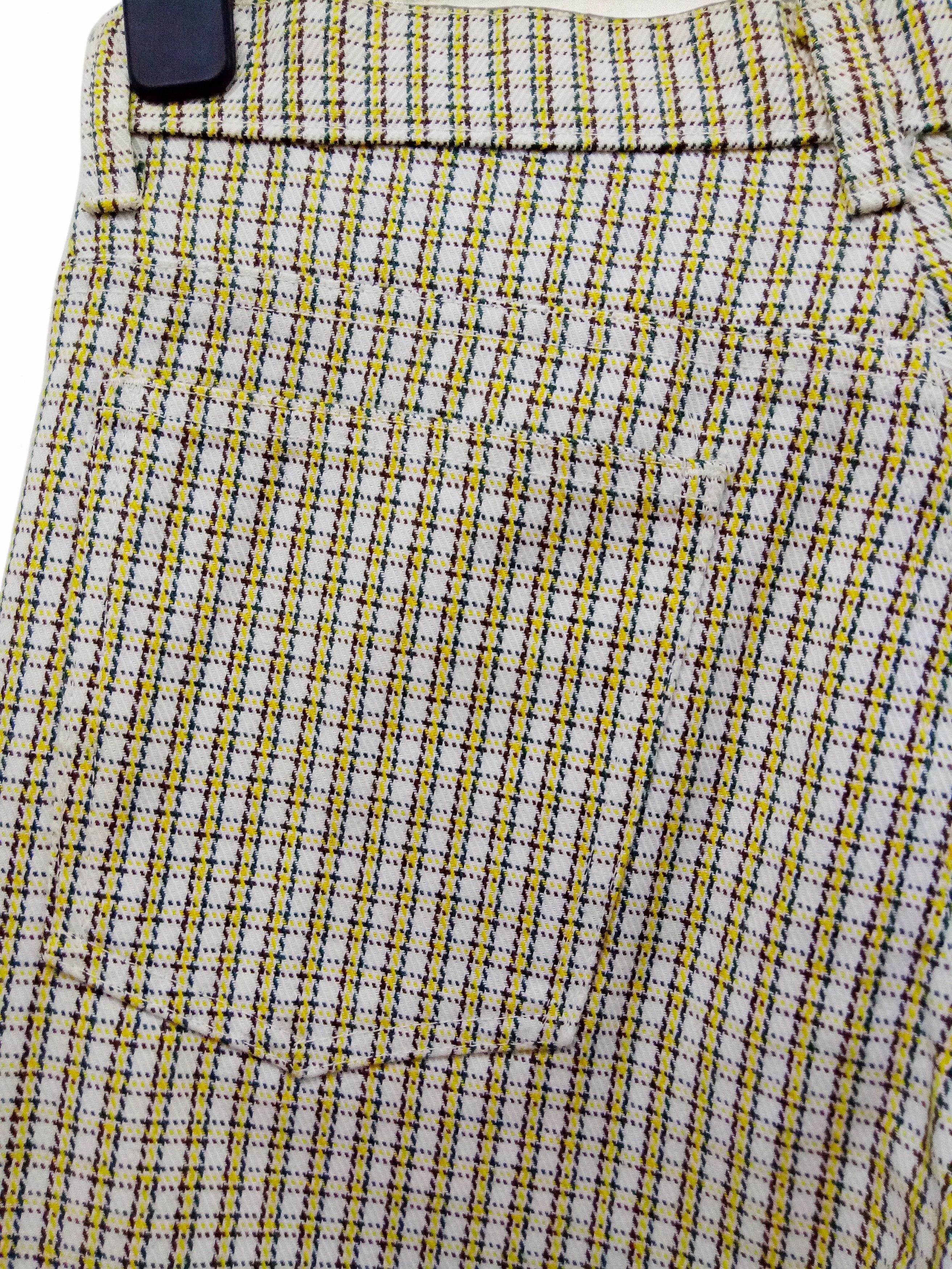 Levi's 🔥🔥🔥Vtg Flared LEVIS STA-PREST Checkered Pants Talon Zip Size US 29 - 6 Thumbnail