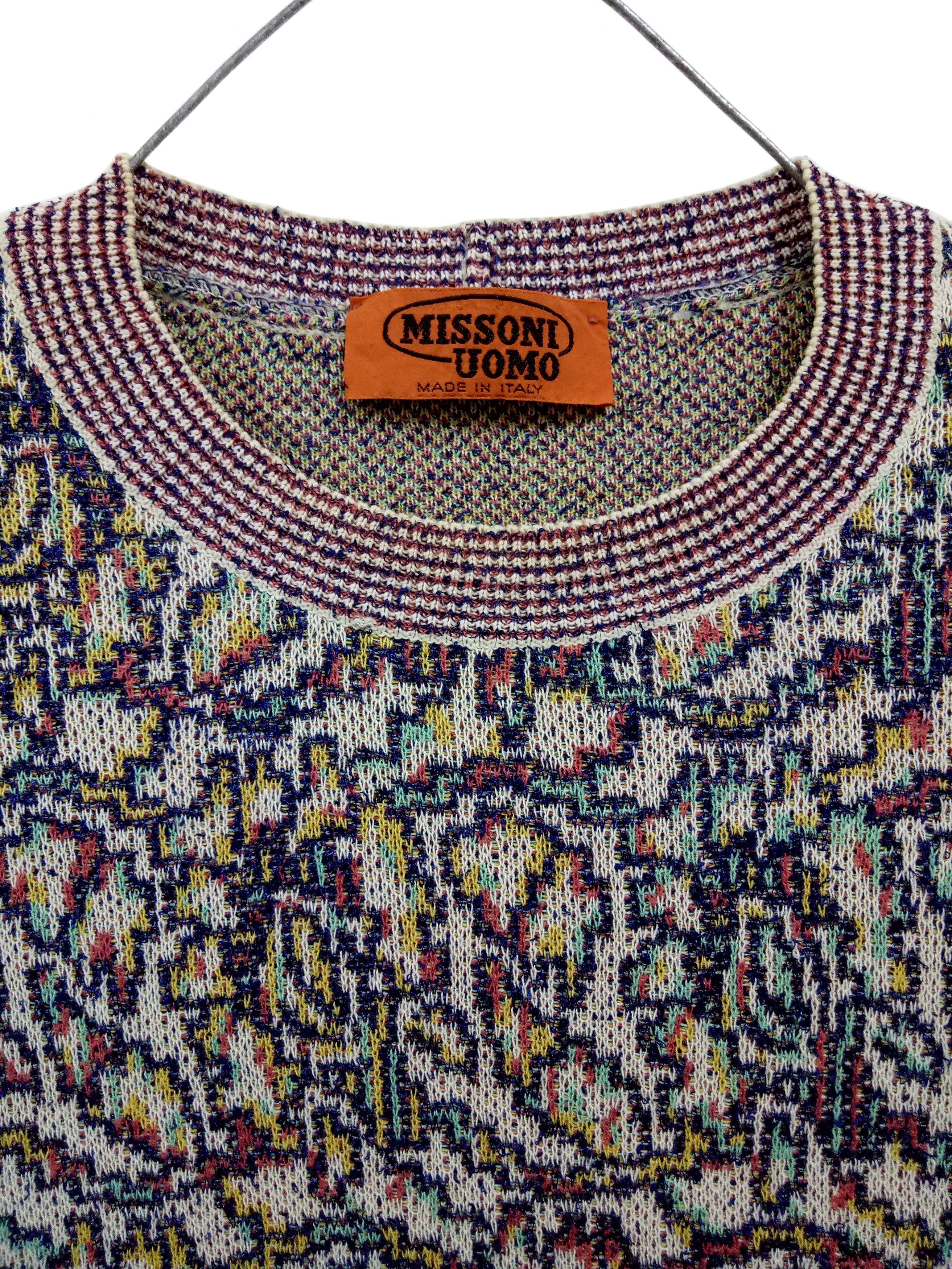 Missoni 🔥🔥🔥Missoni Made in Italy 🇮🇹 Colorful Art Sweater Rare Size US L / EU 52-54 / 3 - 6 Thumbnail