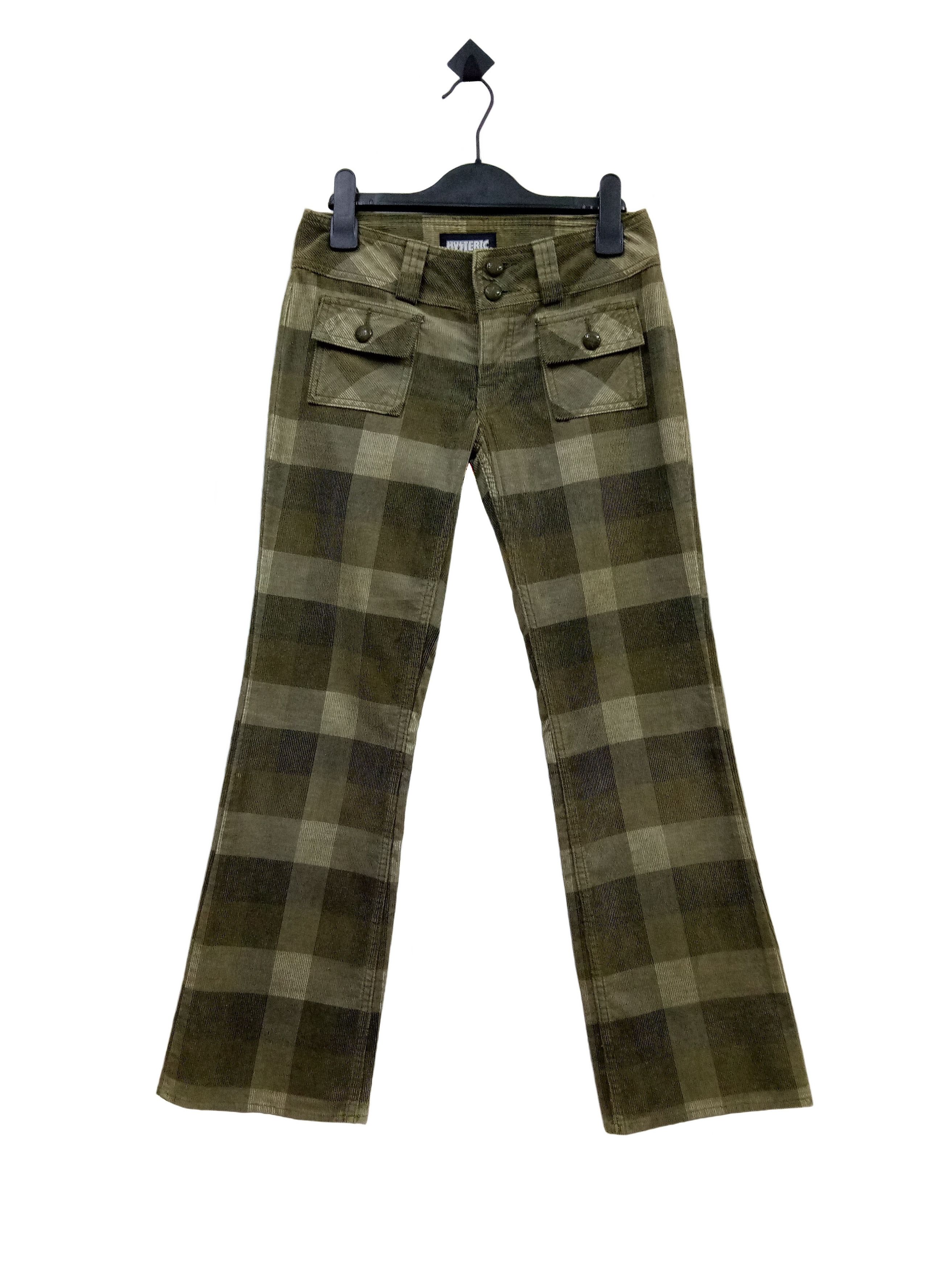 Hysteric Glamour 🔥🔥🔥Hysteric Glamour Plaid Corduroy Jeans Bush Pants Rare Size US 27 - 1 Thumbnail