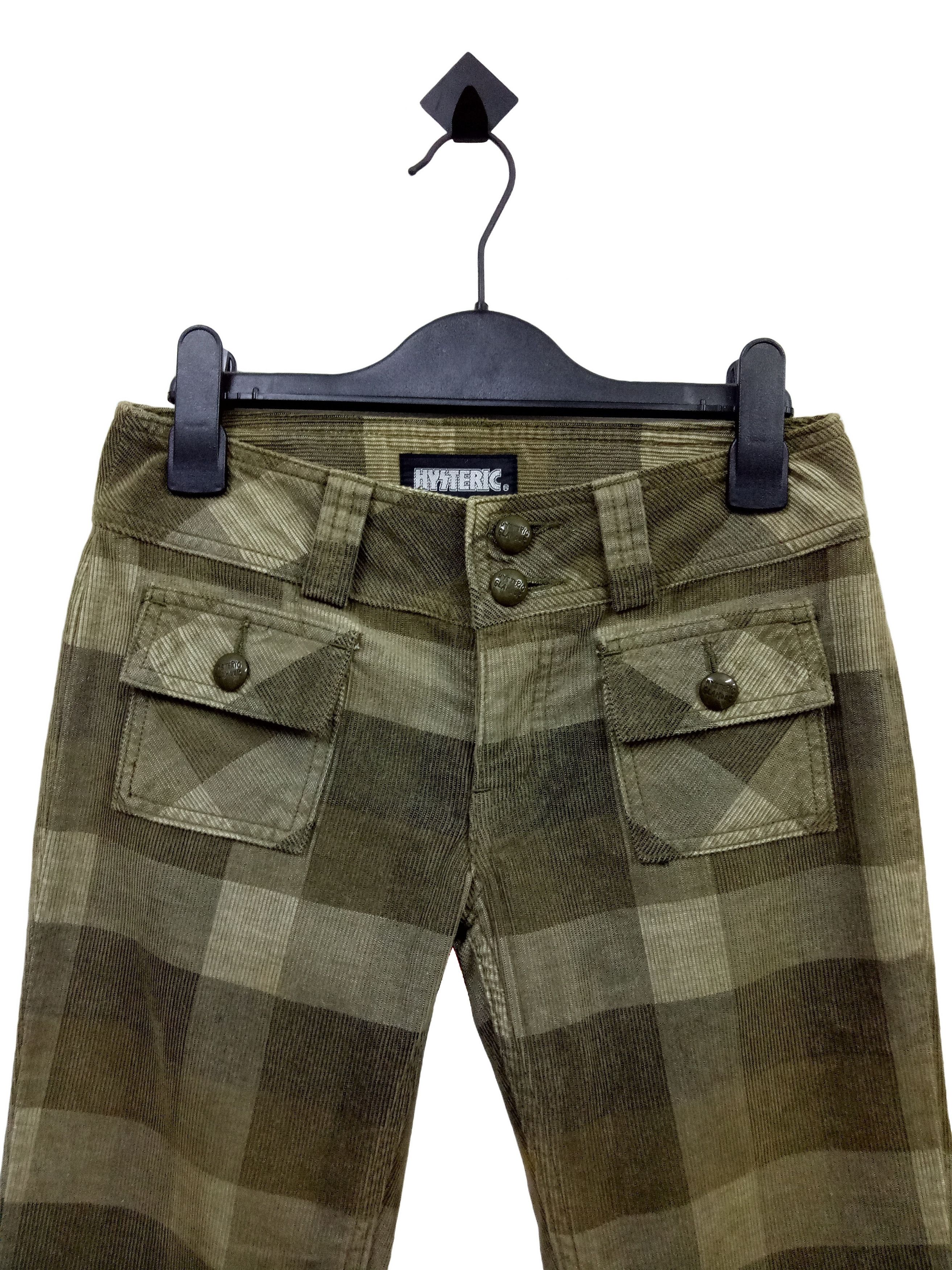 Hysteric Glamour 🔥🔥🔥Hysteric Glamour Plaid Corduroy Jeans Bush Pants Rare Size US 27 - 3 Thumbnail