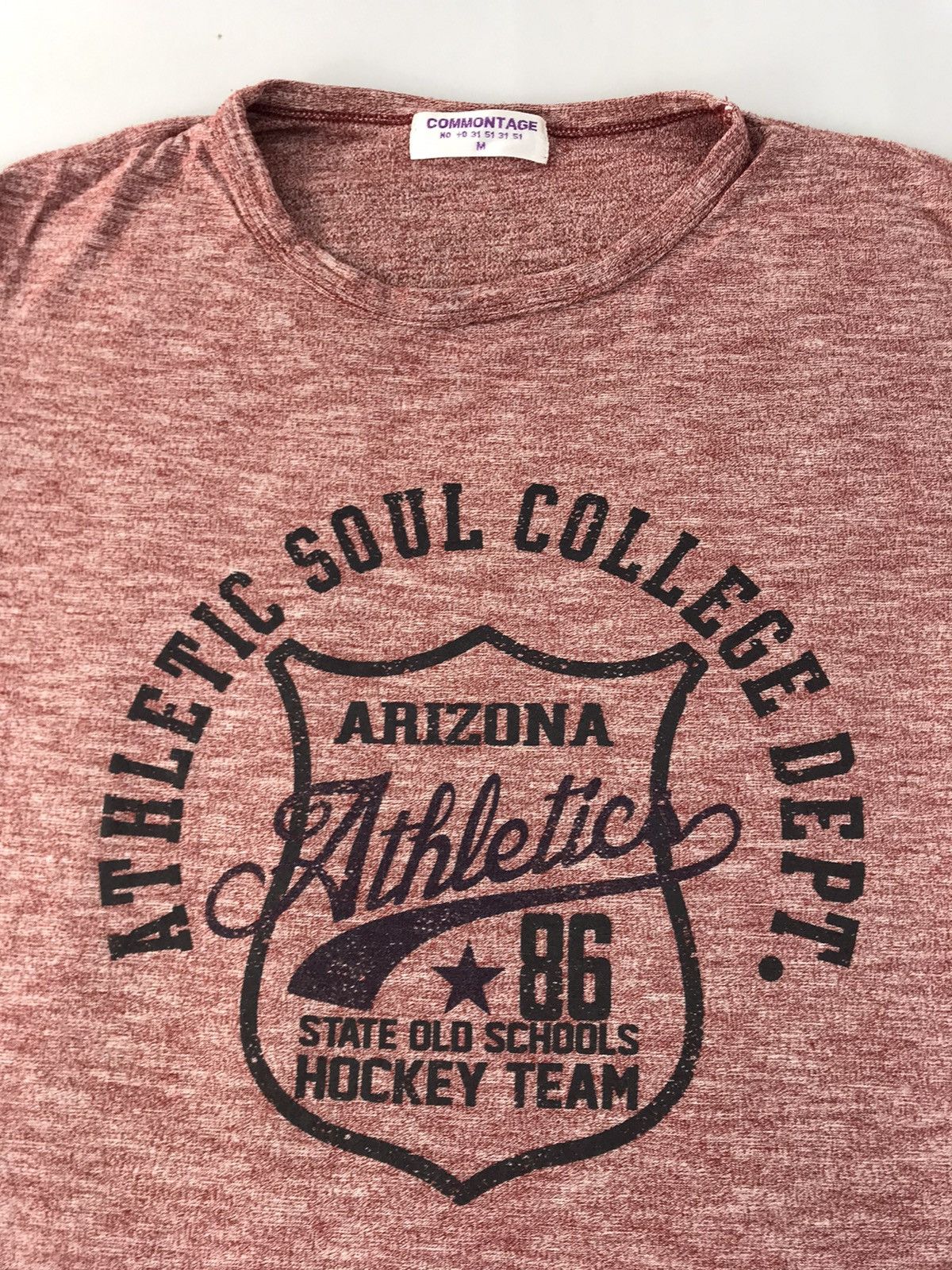 Japanese Brand Commontage Athletic Soul College Hockey Team Printed Tee Size US S / EU 44-46 / 1 - 2 Thumbnail