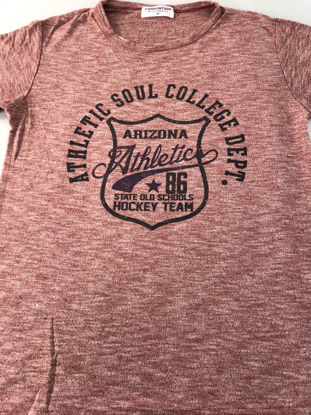 Japanese Brand Commontage Athletic Soul College Hockey Team Printed Tee Size US S / EU 44-46 / 1 - 3 Thumbnail