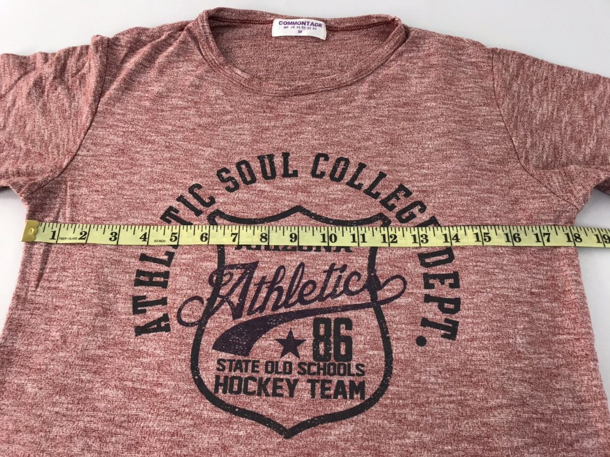 Japanese Brand Commontage Athletic Soul College Hockey Team Printed Tee Size US S / EU 44-46 / 1 - 8 Thumbnail