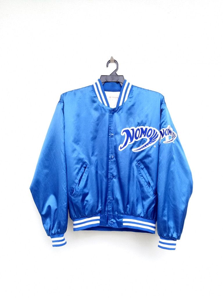 image of La Dodgers x Mlb 1995 Hideo Nomo L.a Dodgers Mlb Baseball Jacket in Blue, Men's (Size Large)