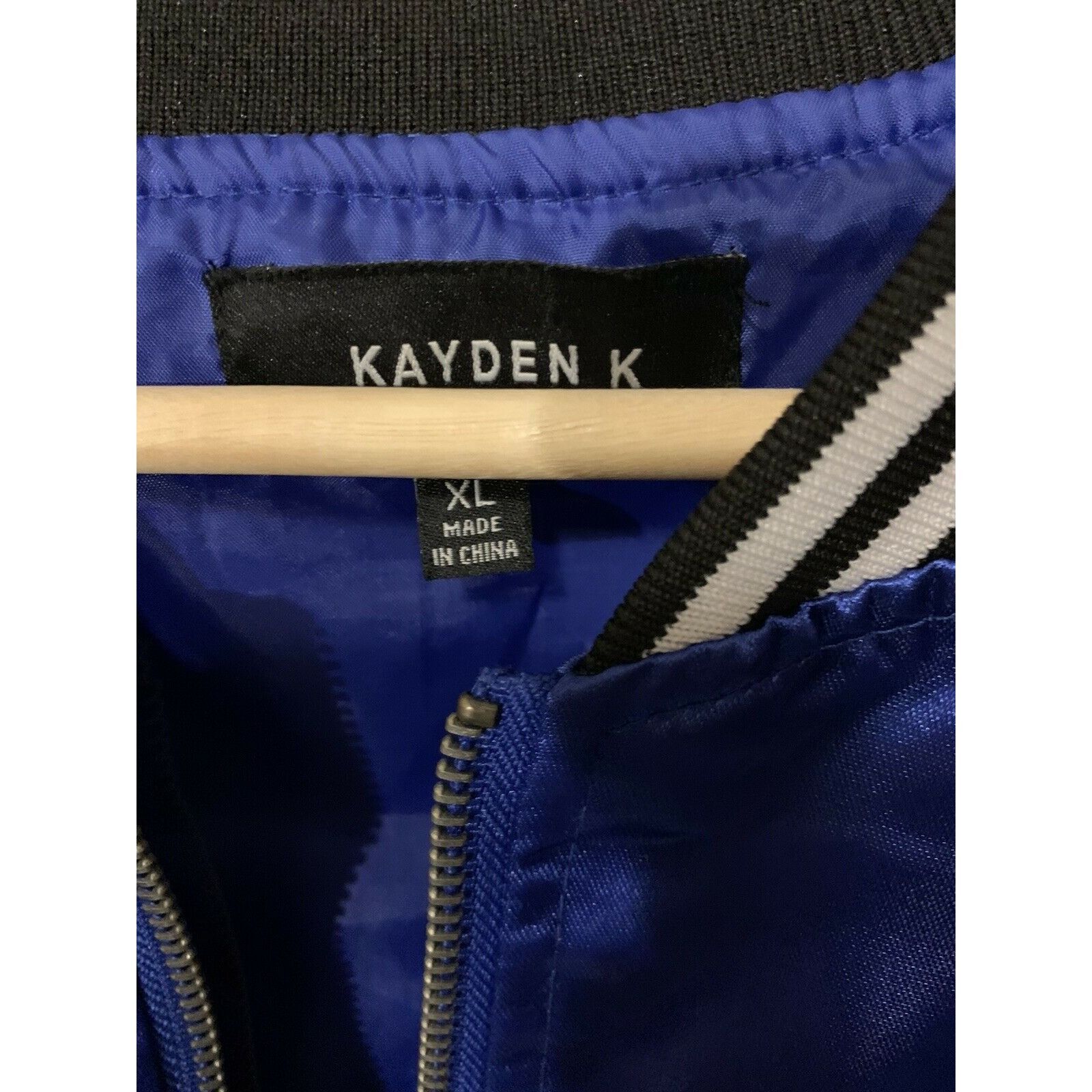 Kayden K Kayden k Koi Fish Baseball Style Jacket Full Zip Blue White Size US XL / EU 56 / 4 - 2 Thumbnail
