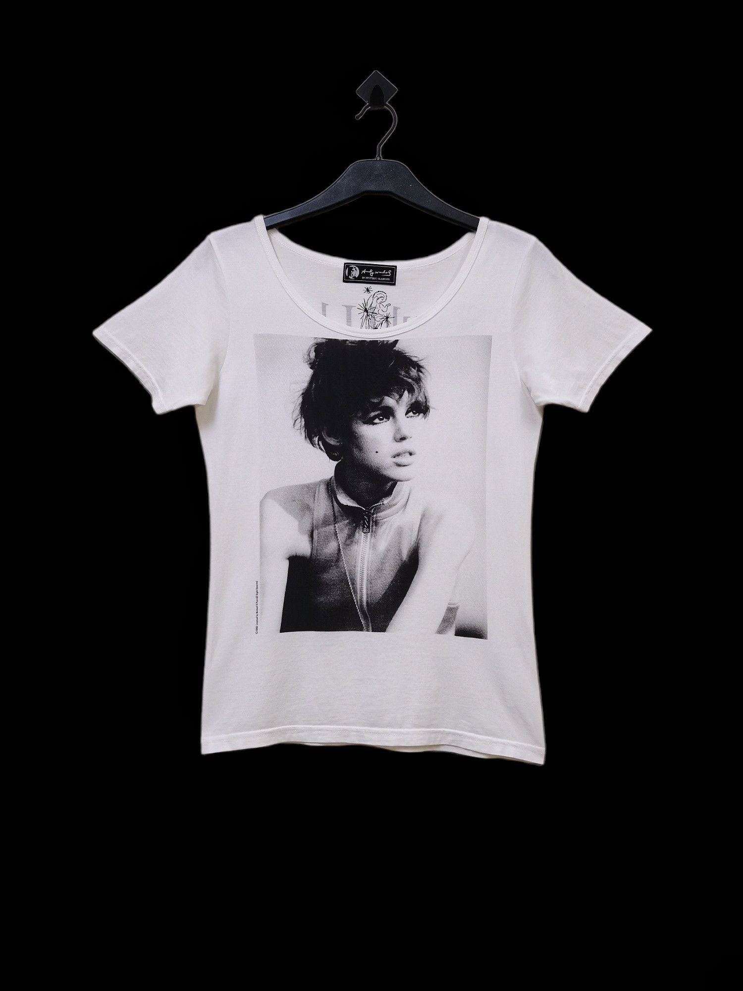 image of Hysteric Glamour X Andy Warhol 2008 Punk Girl T-Shirt in White, Women's (Size XS)