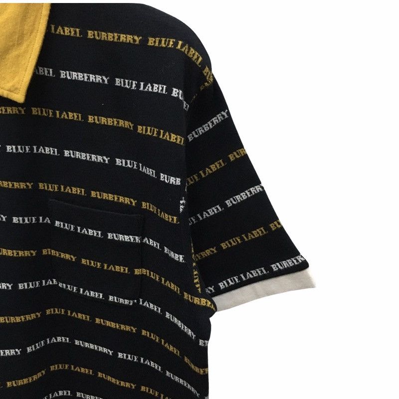 Burberry Rare!! Burberry Blue Label Fullprint Spellout Polo Shirts Size US M / EU 48-50 / 2 - 4 Thumbnail